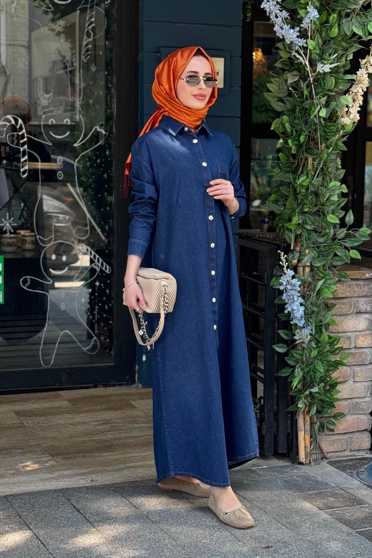 İNVEE Tunik 7191 Kot Mavi