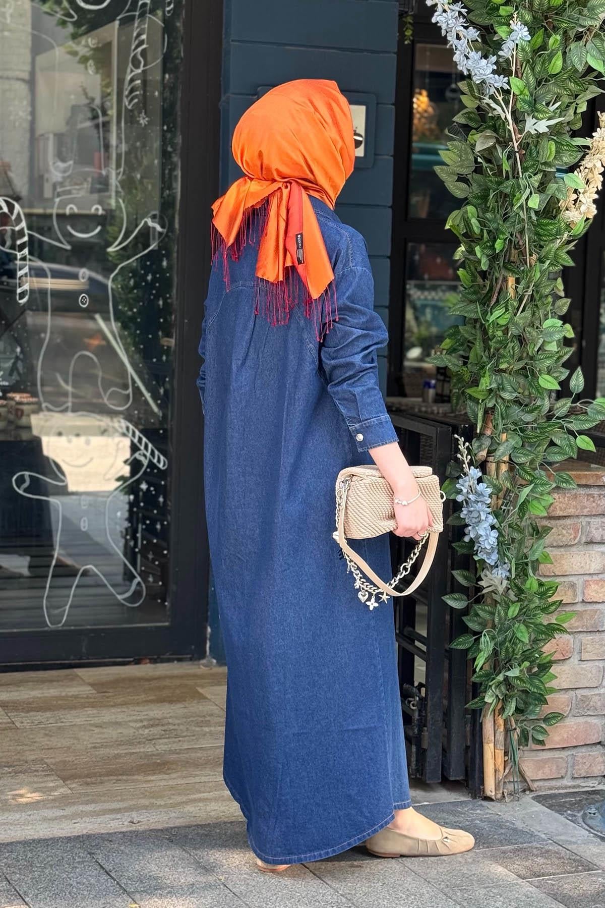 İNVEE Tunik 7191 Kot Mavi