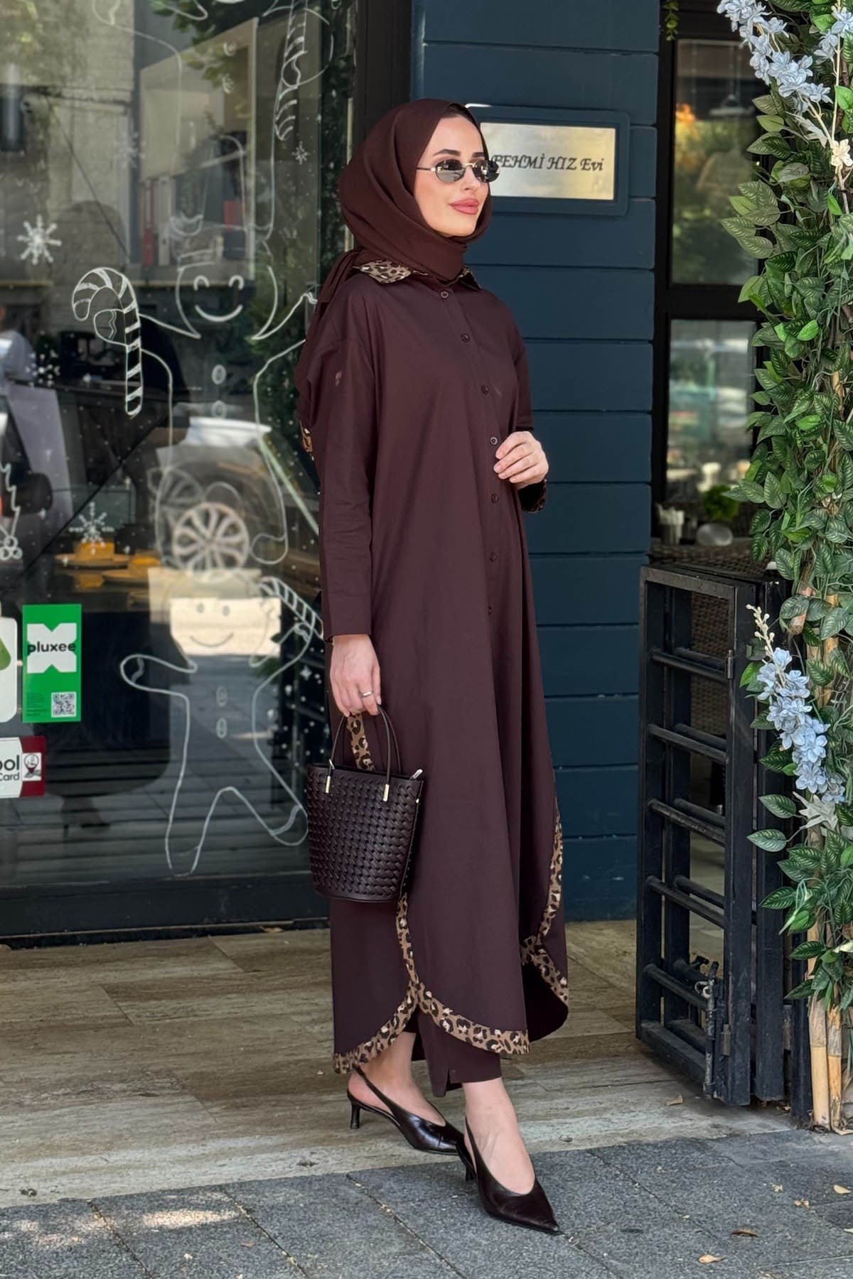 İNVEE Uzun Gömlek 7220 Kahve