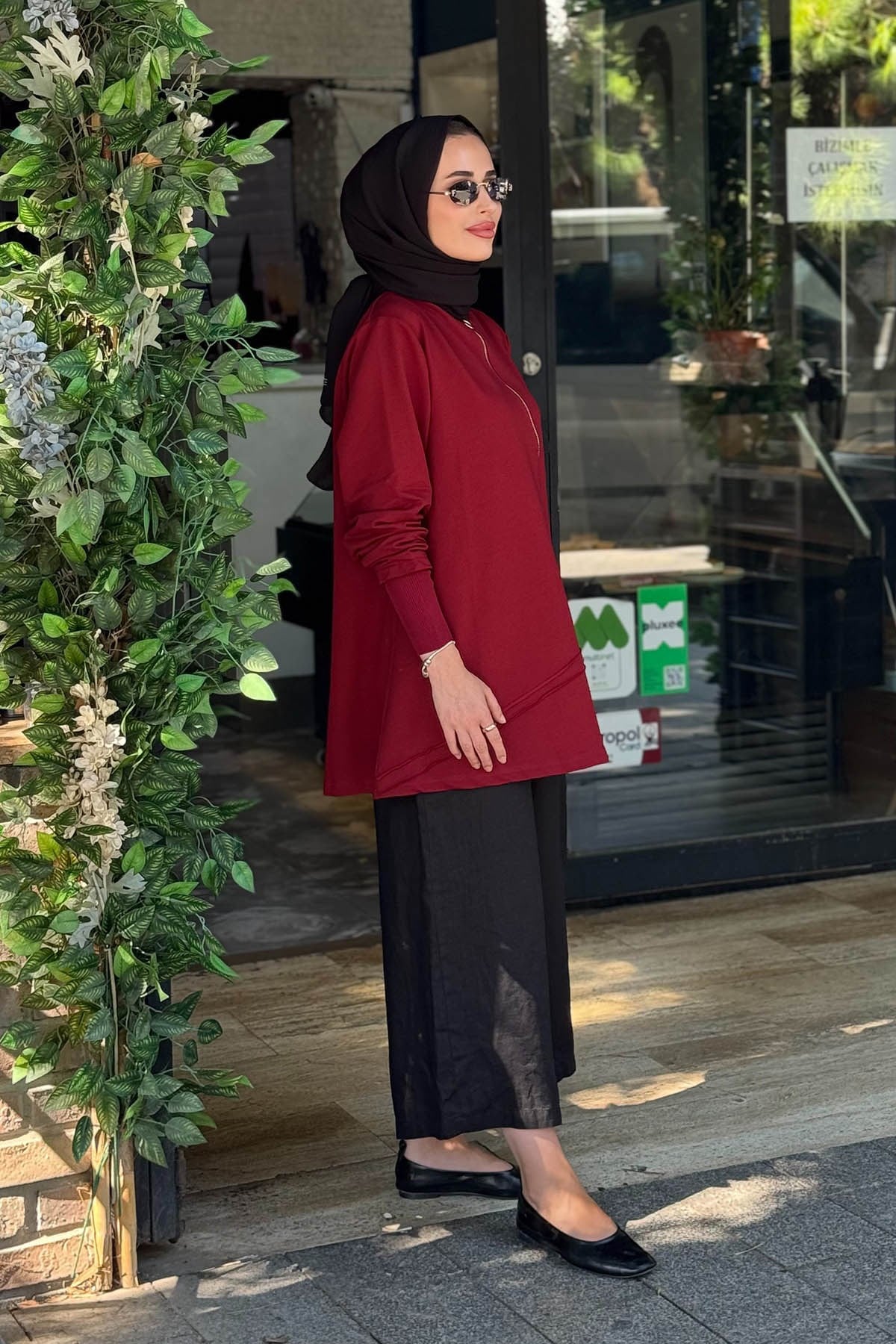 İNVEE Vektör Tunik 7218 Bordo