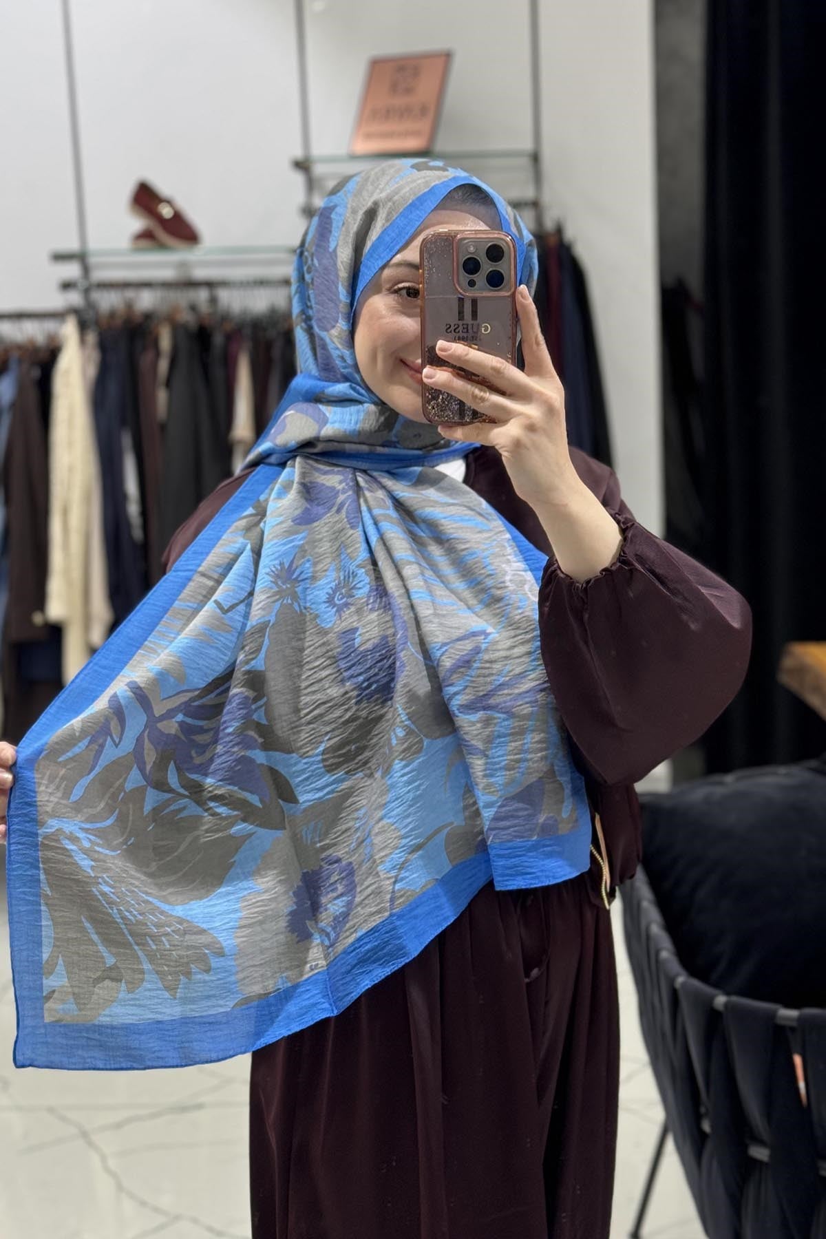 ipekevi Tensoft Şal 02319 Bebe Mavisi - Gri