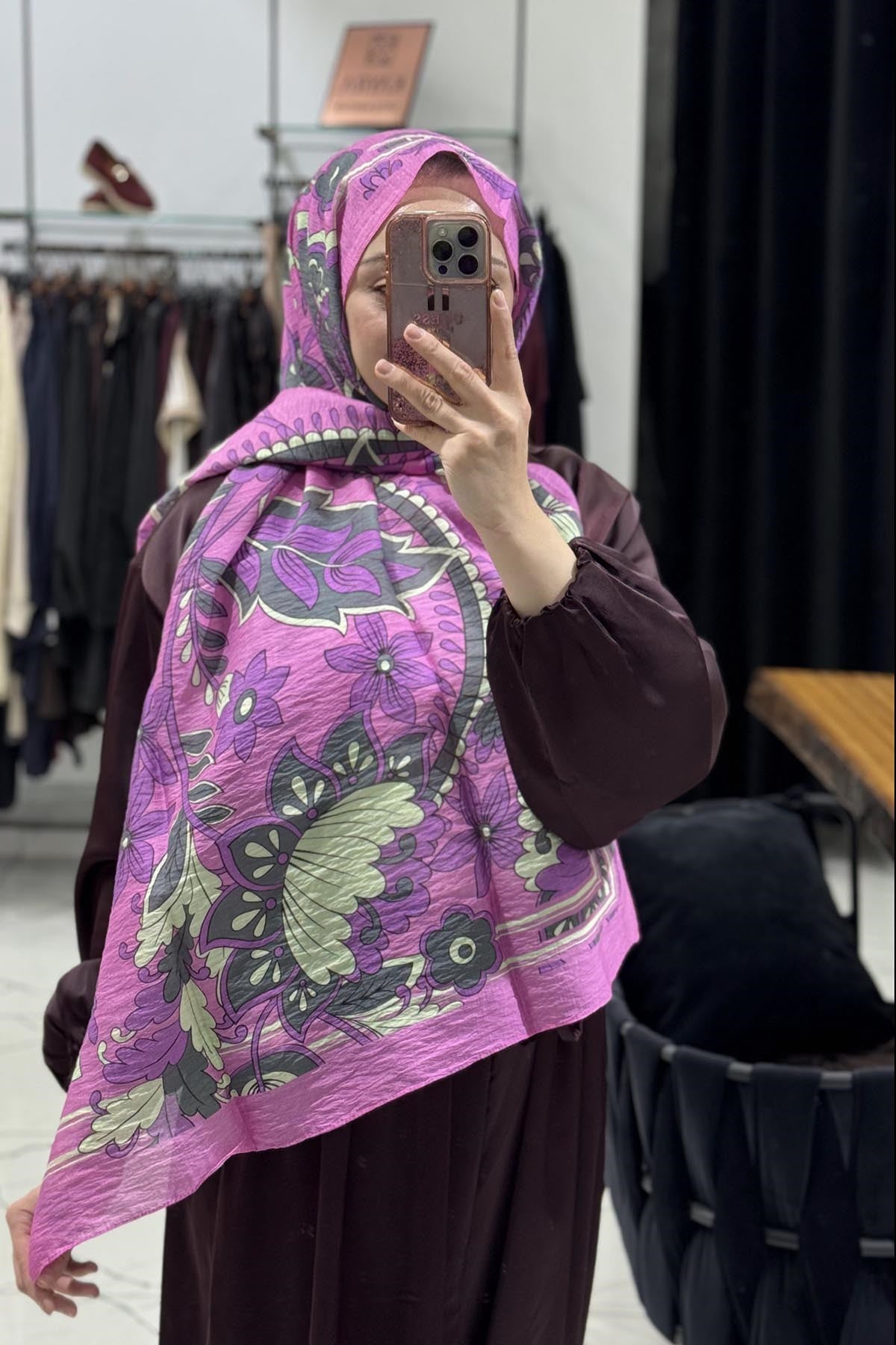 ipekevi Tensoft Şal 02346 Lilyum - Pembe