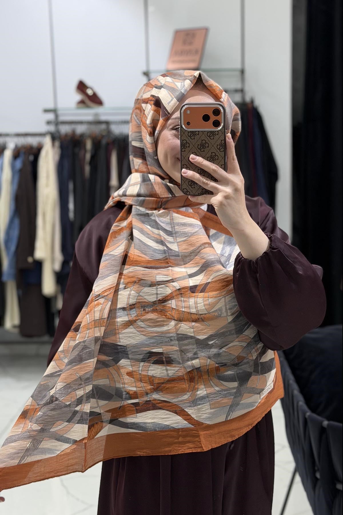 ipekevi Tensoft Şal 02390 Kızıl Bakır - Pudra