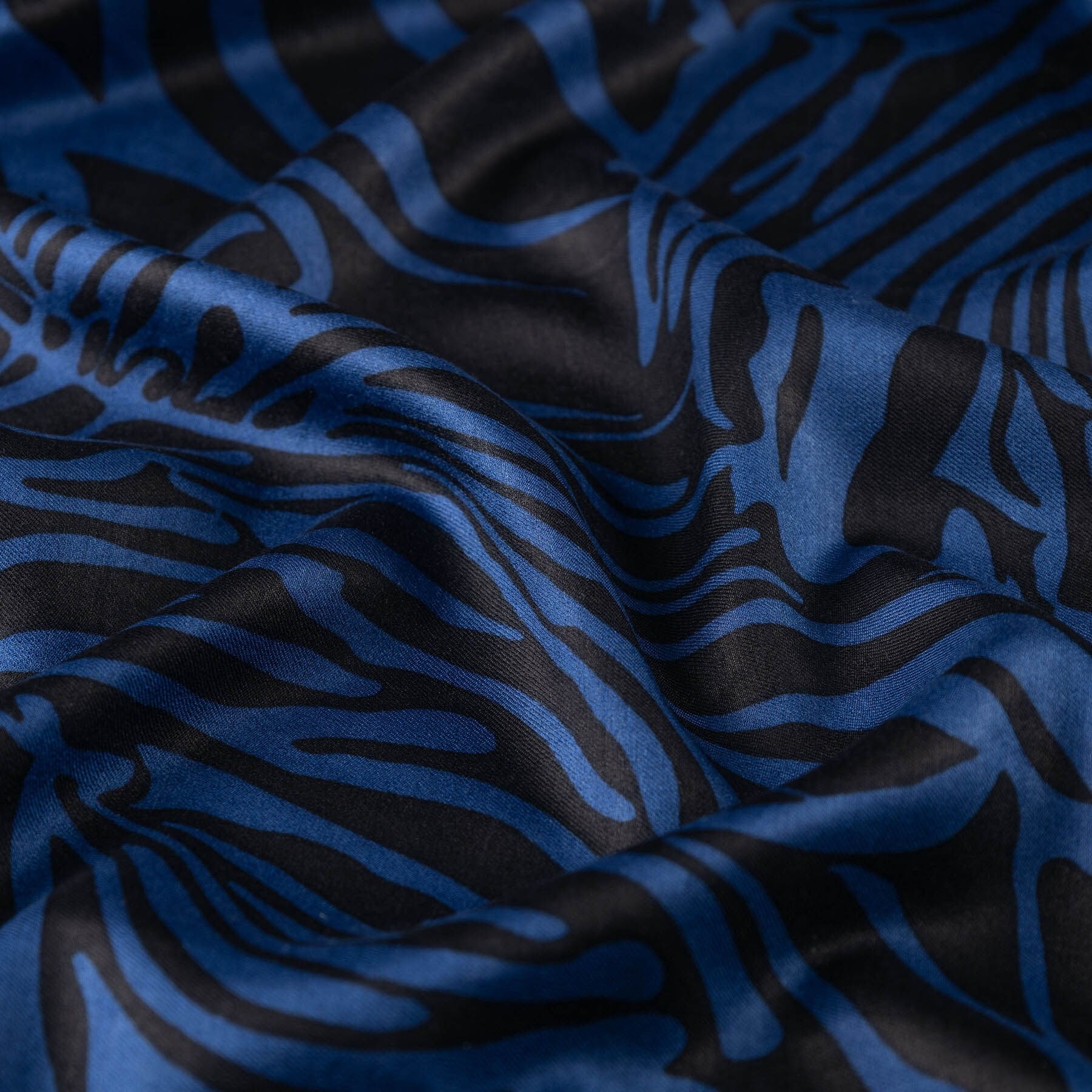 ipekevi Zebra Şal 02671 Siyah - Mavi