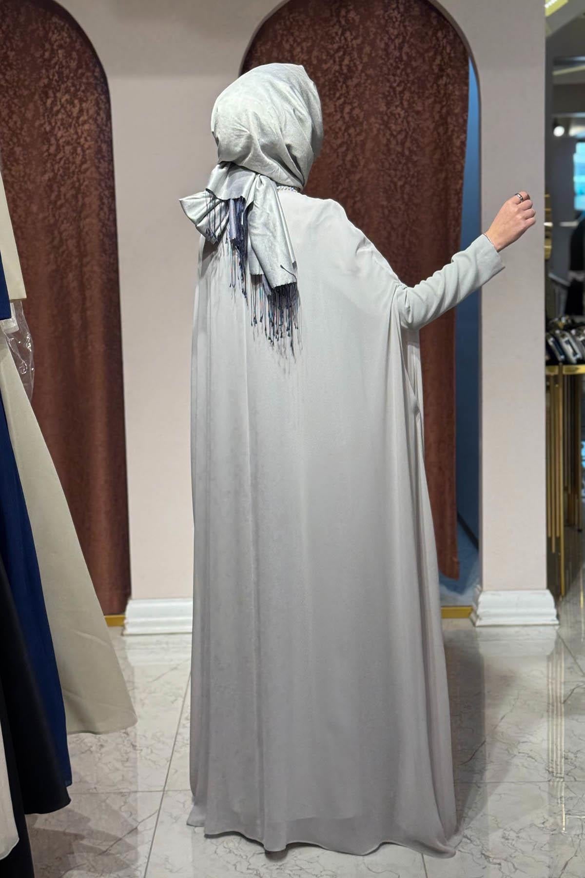 JAMİLA SARAH Abaya SS26-9355 Duman
