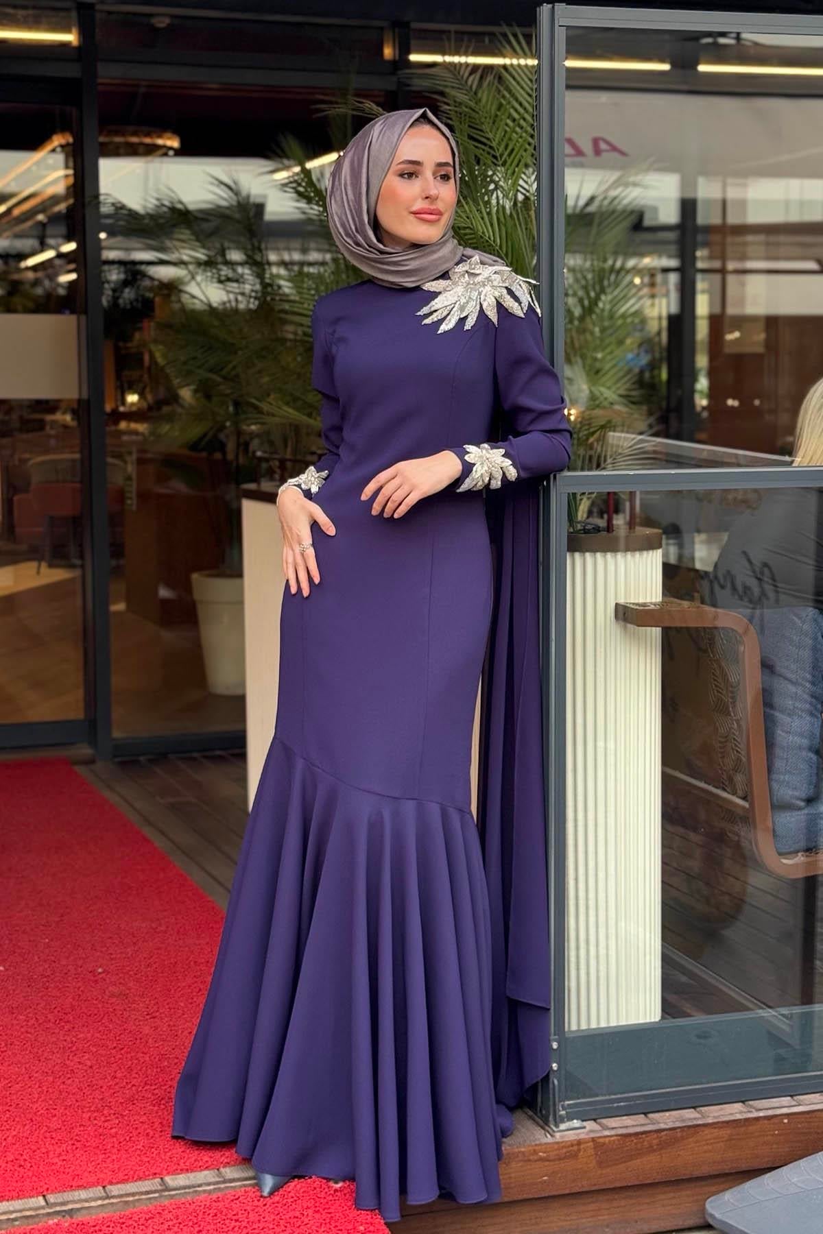 JAMILA SARAH Abiye FW26-3237 Mor