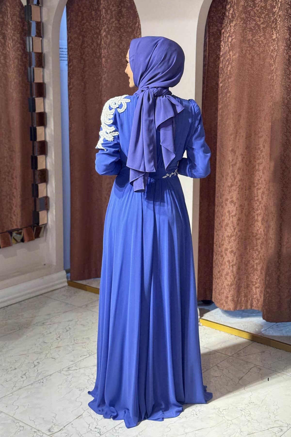 JAMILA SARAH Abiye SS25-3138 Mavi