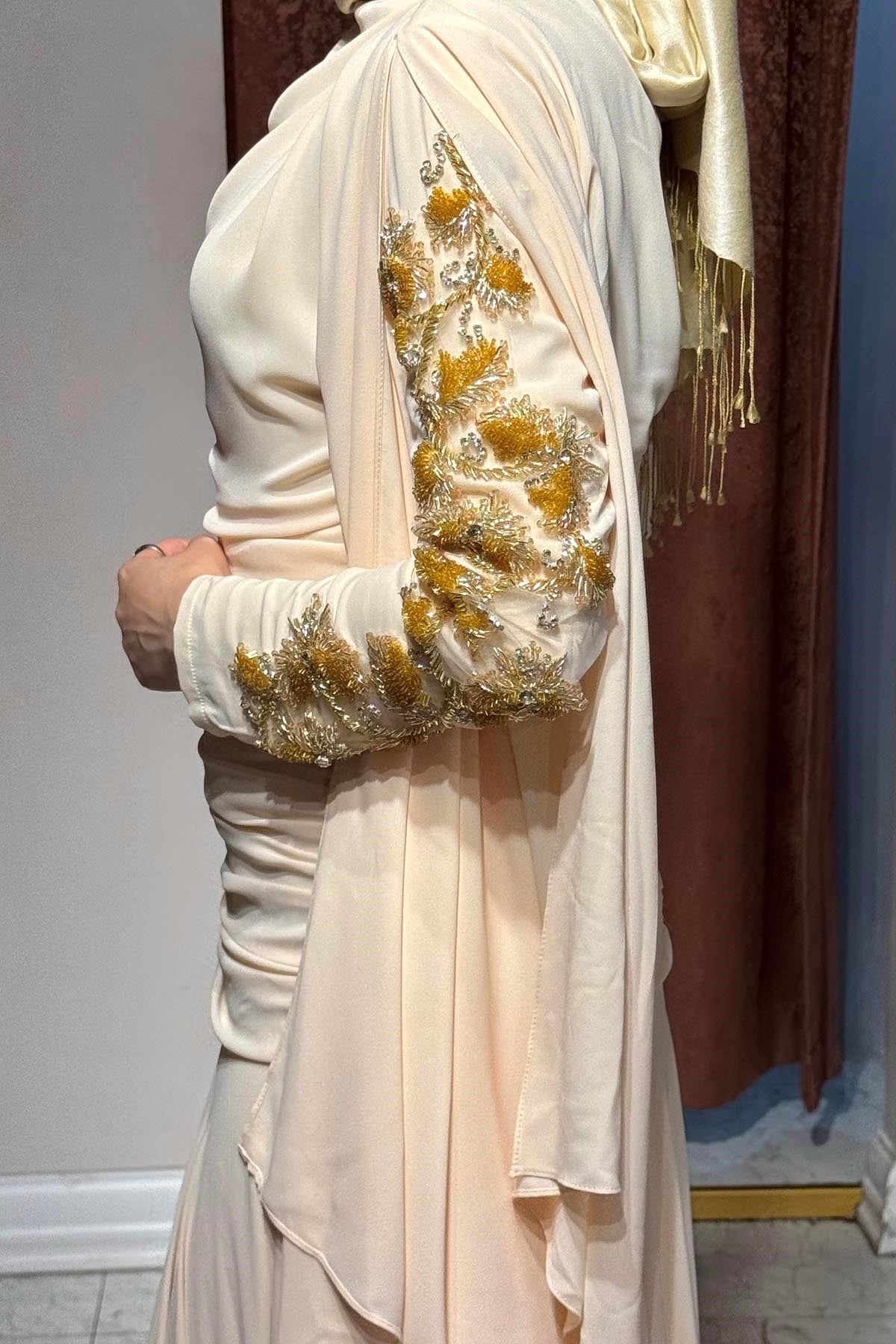 JAMİLA SARAH Abiye SS26-3330 Vanilya