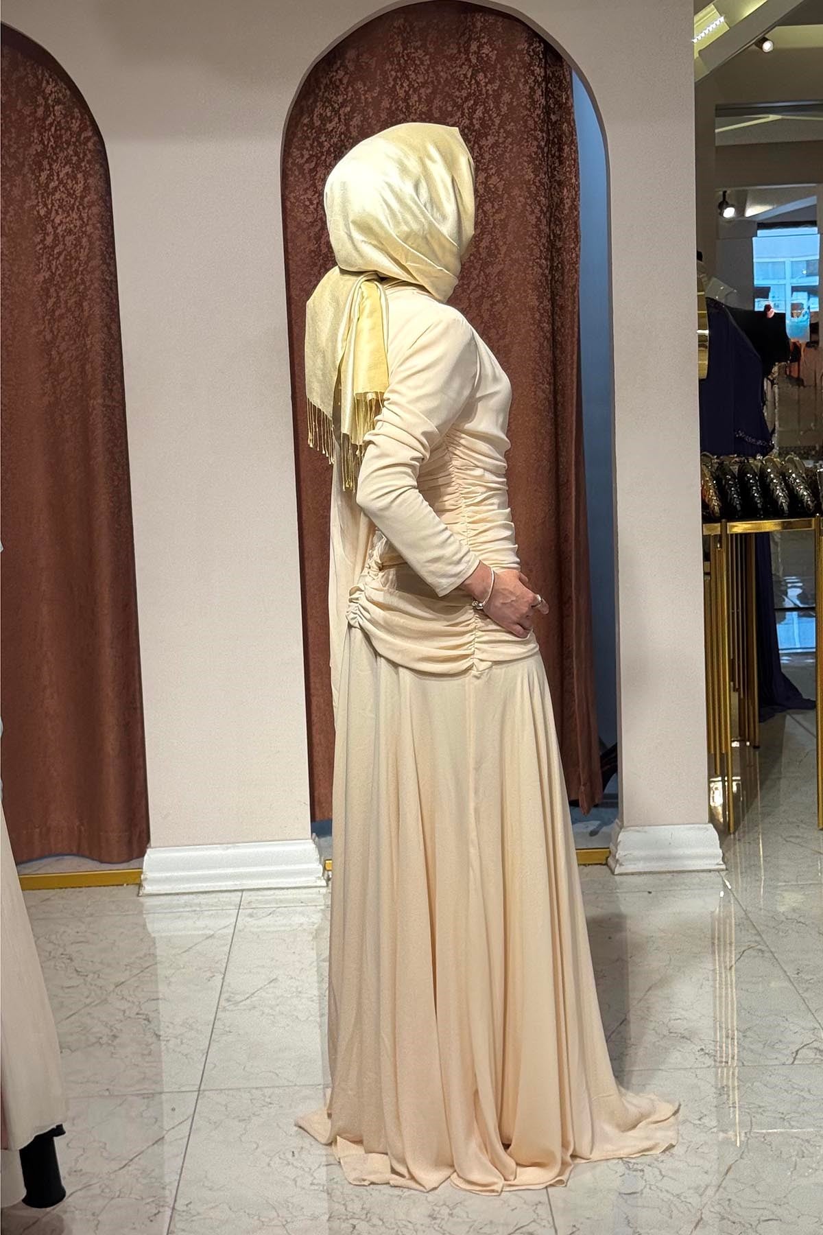 JAMİLA SARAH Abiye SS26-3330 Vanilya