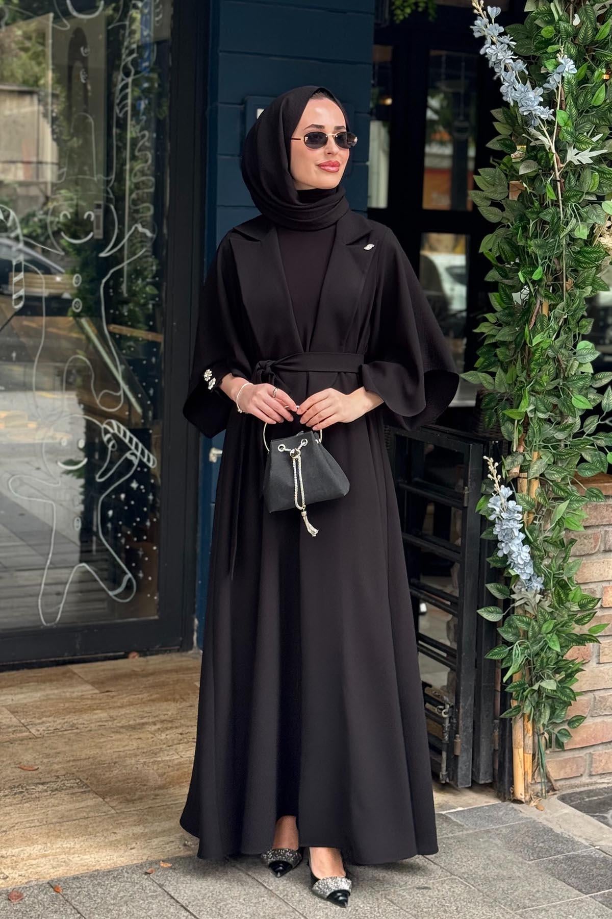 JAMİLA SARAH Anita Abaya SS26-9344 Siyah