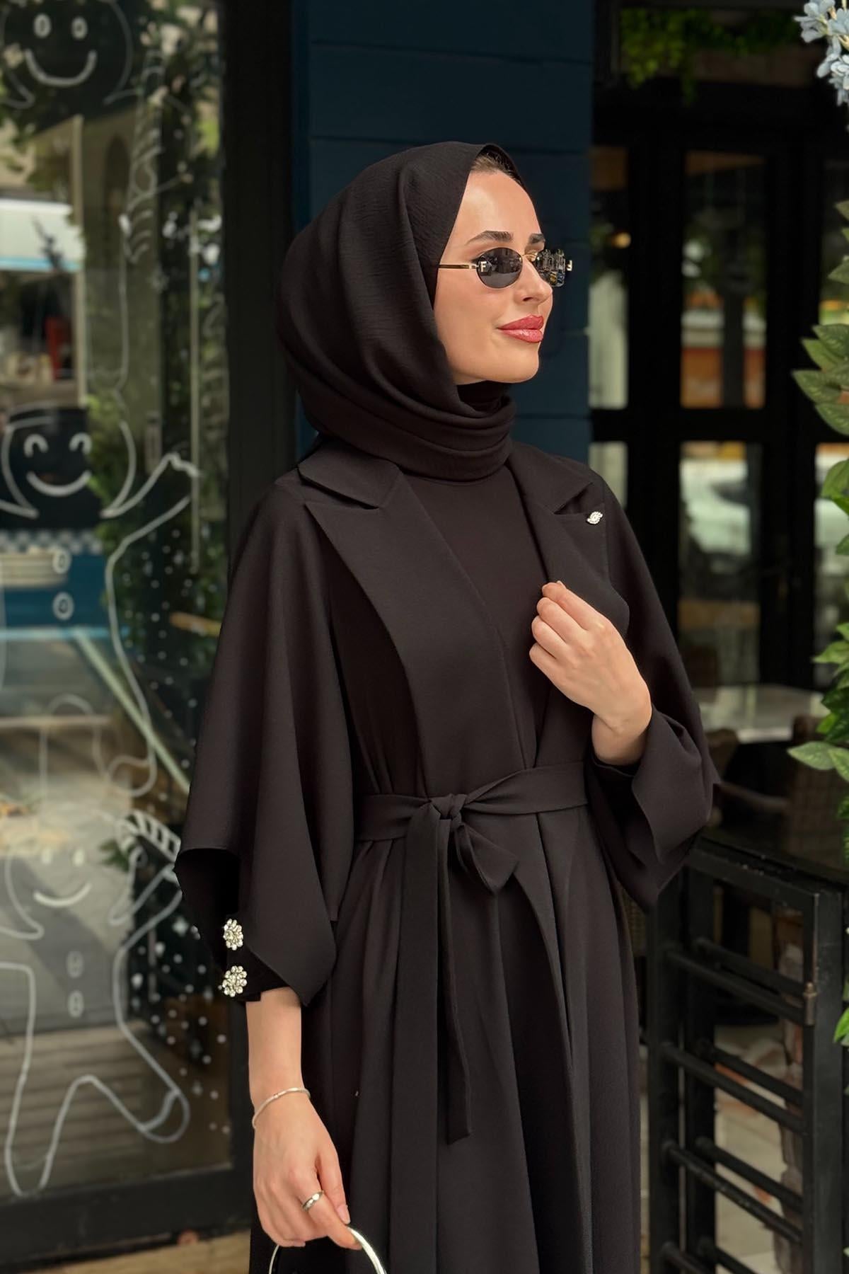 JAMİLA SARAH Anita Abaya SS26-9344 Siyah