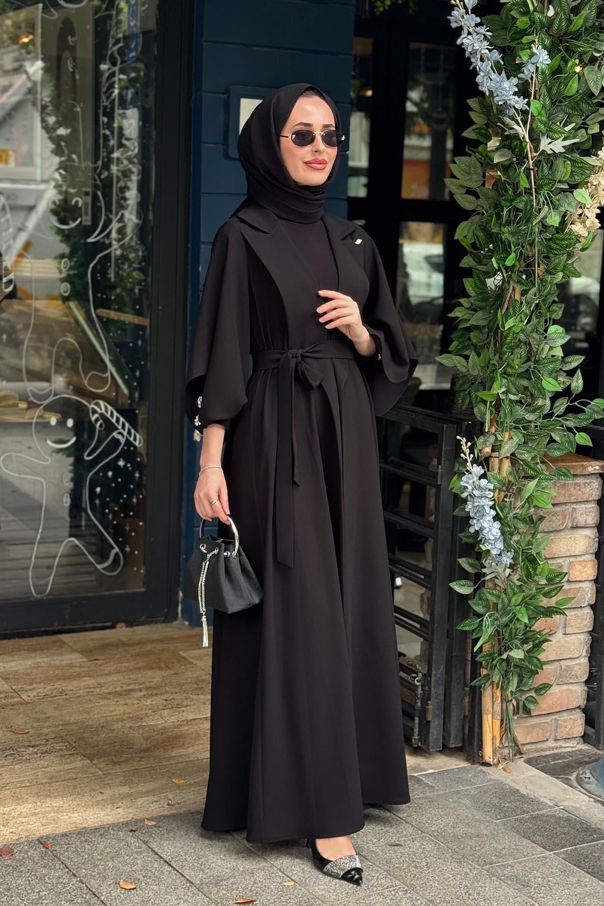 JAMİLA SARAH Anita Abaya SS26-9344 Siyah