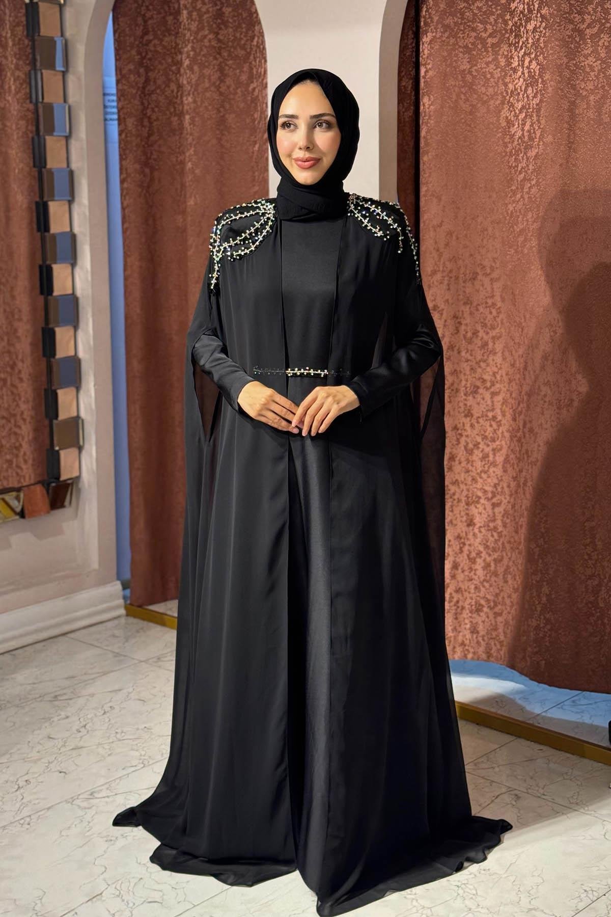 JAMILA SARAH Handan Abiye FW26-3254 Siyah