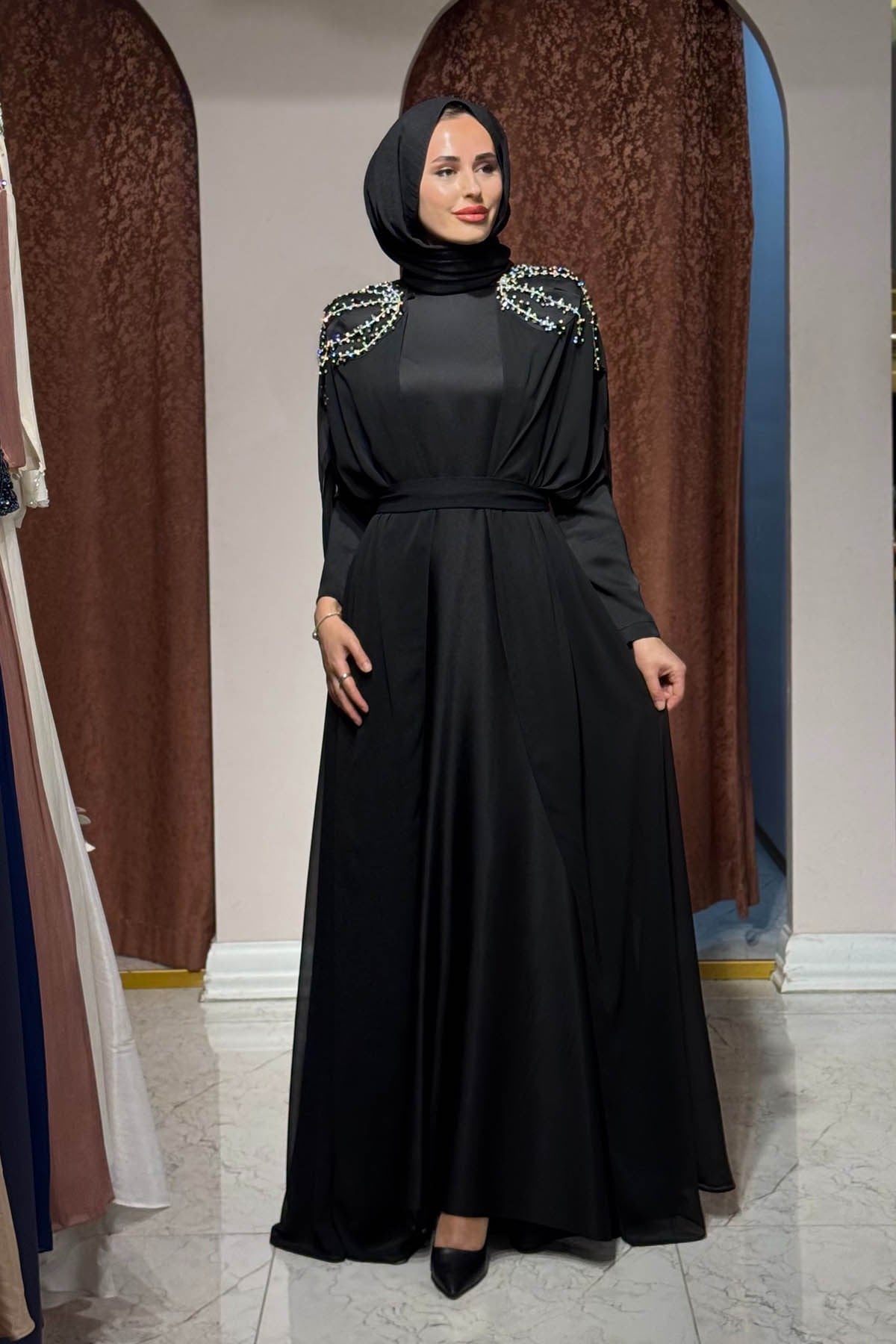 JAMILA SARAH Handan Abiye FW26-3254 Siyah