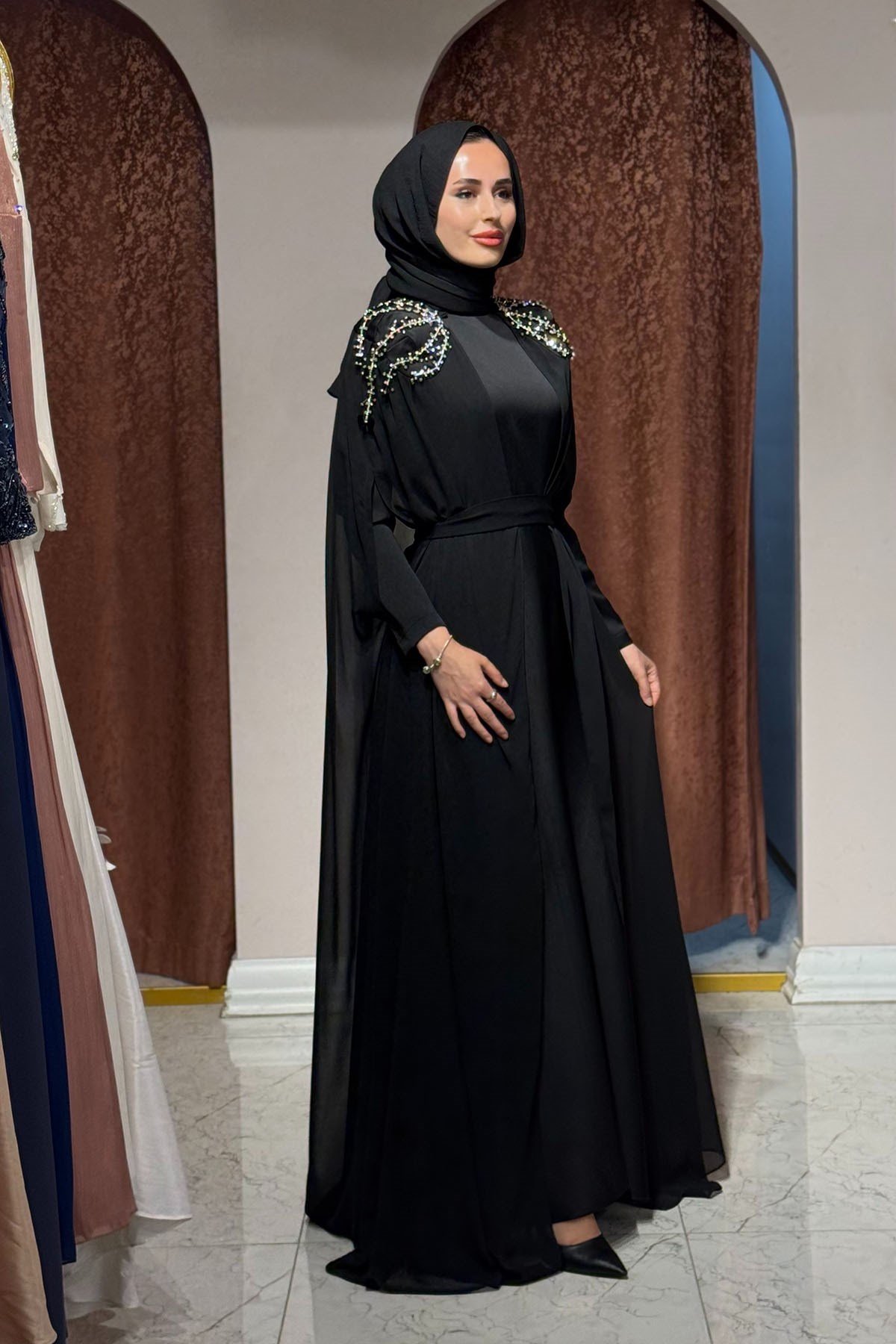 JAMILA SARAH Handan Abiye FW26-3254 Siyah
