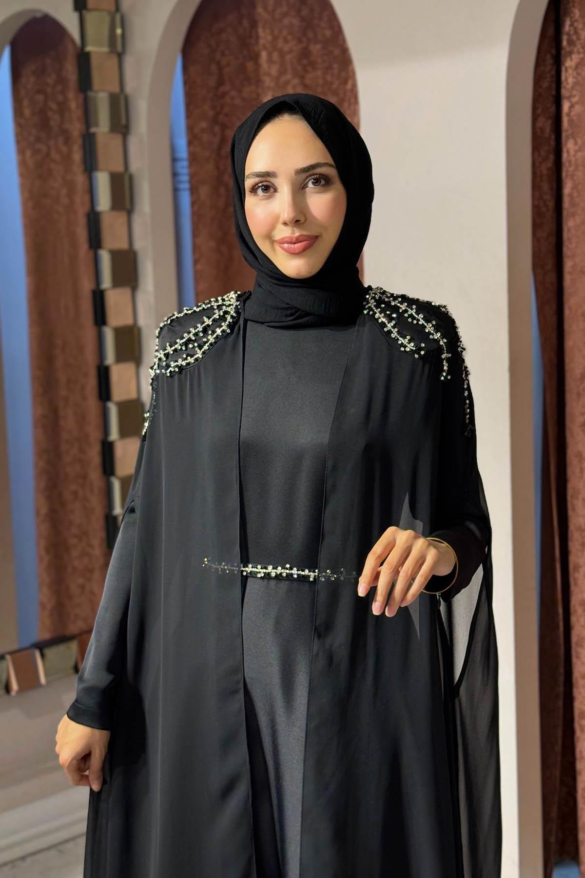 JAMILA SARAH Handan Abiye FW26-3254 Siyah
