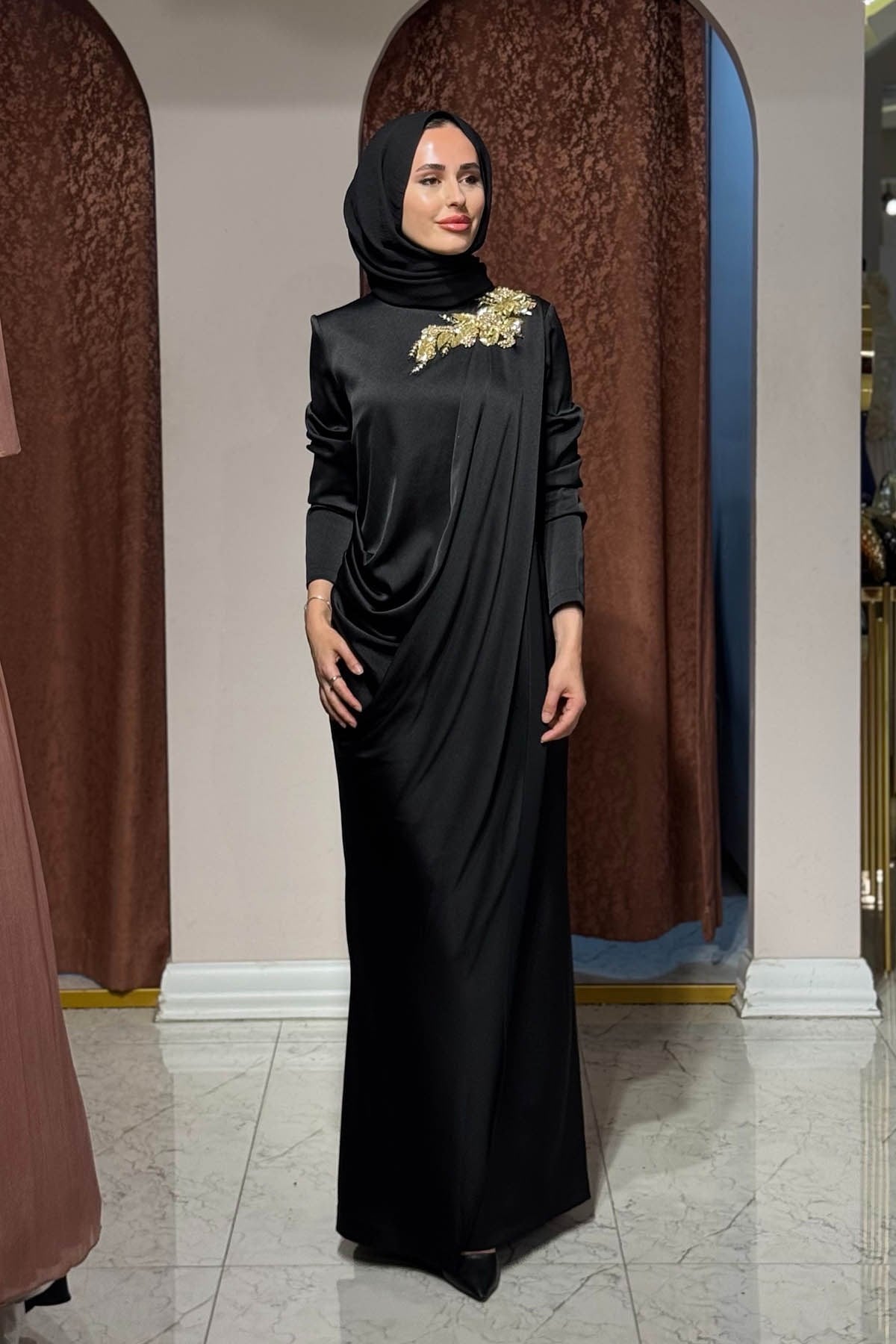 JAMİLA SARAH Lunaria Abiye SS26-3312 Siyah