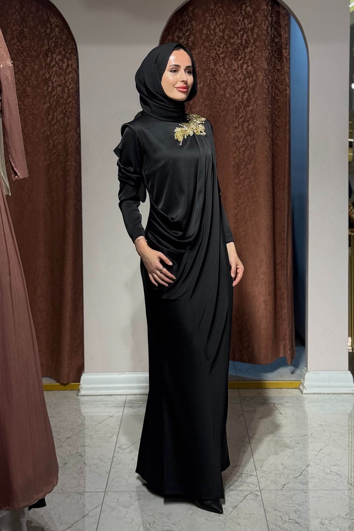 JAMİLA SARAH Lunaria Abiye SS26-3312 Siyah