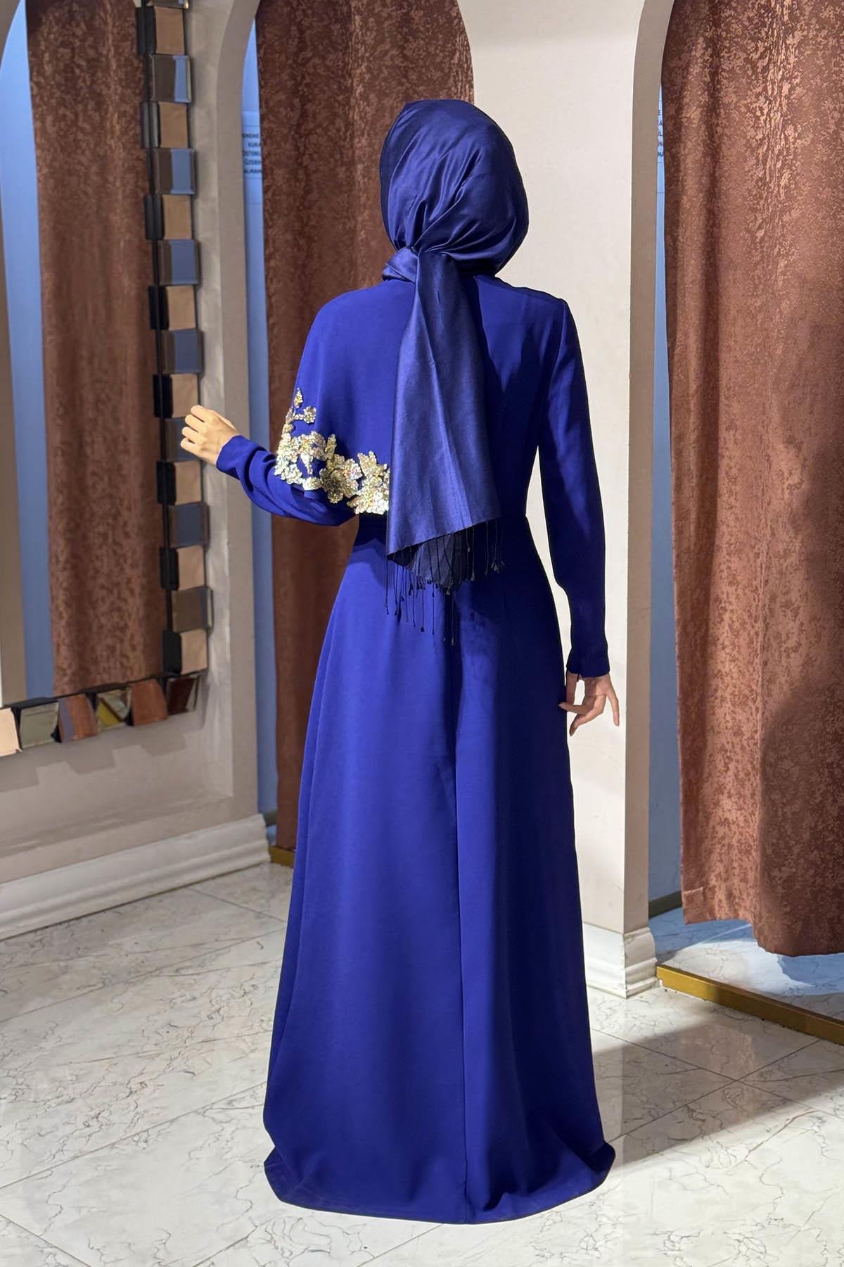 JAMILA SARAH Mihri Abiye  FW26-3222 Gök Mavi