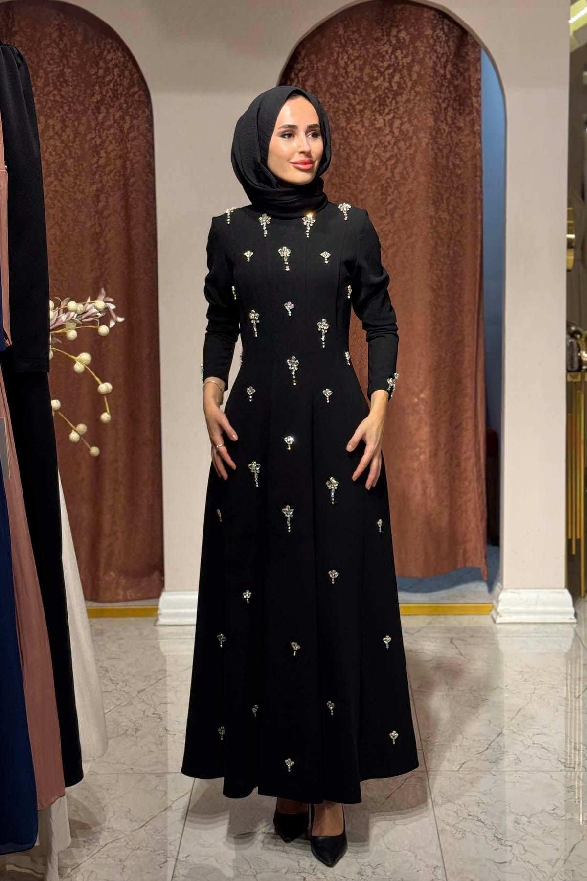 JAMİLA SARAH New Karmen Abiye FW27-3467 Siyah