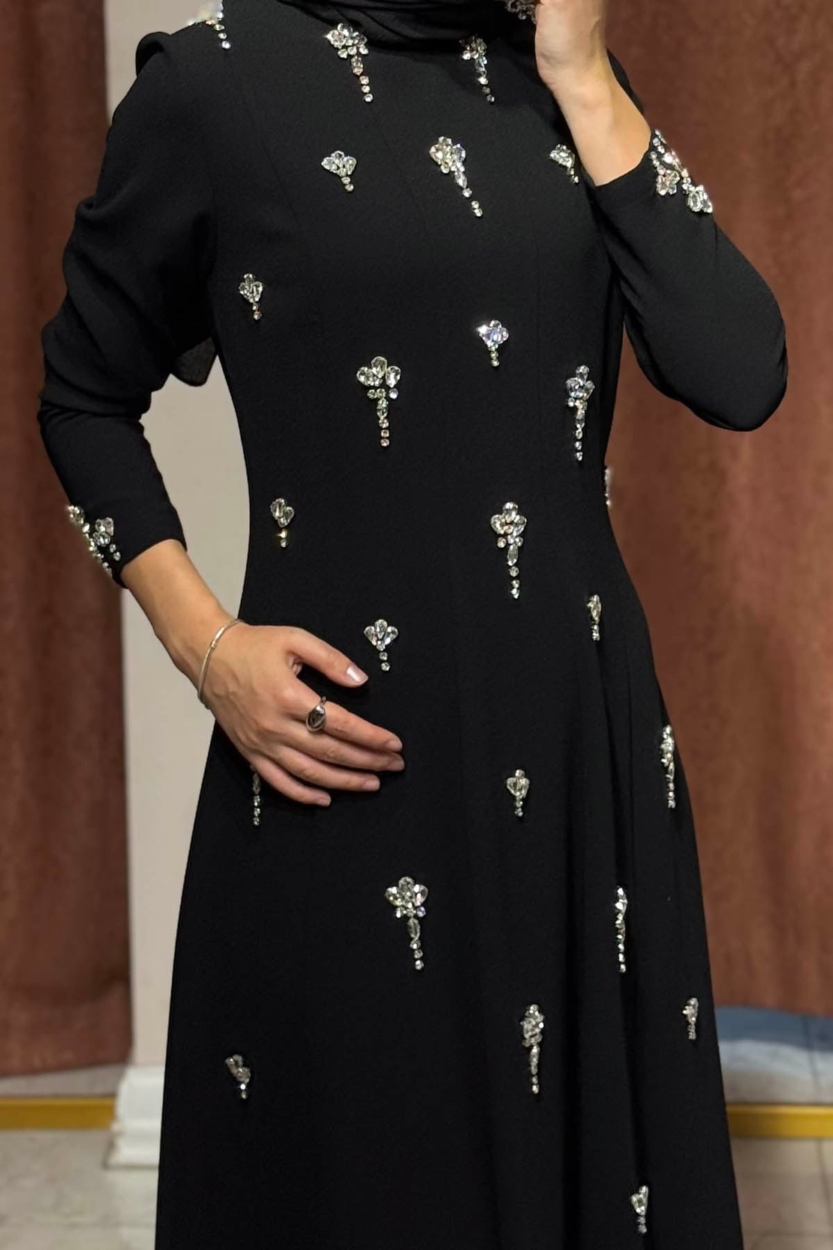 JAMİLA SARAH New Karmen Abiye FW27-3467 Siyah