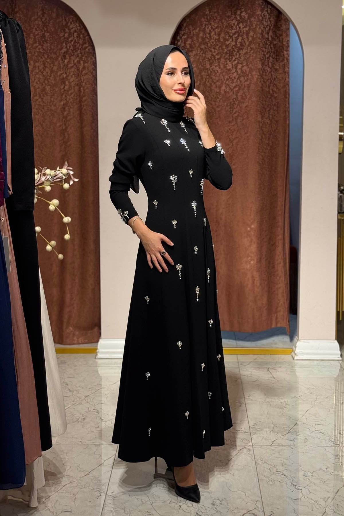 JAMİLA SARAH New Karmen Abiye FW27-3467 Siyah