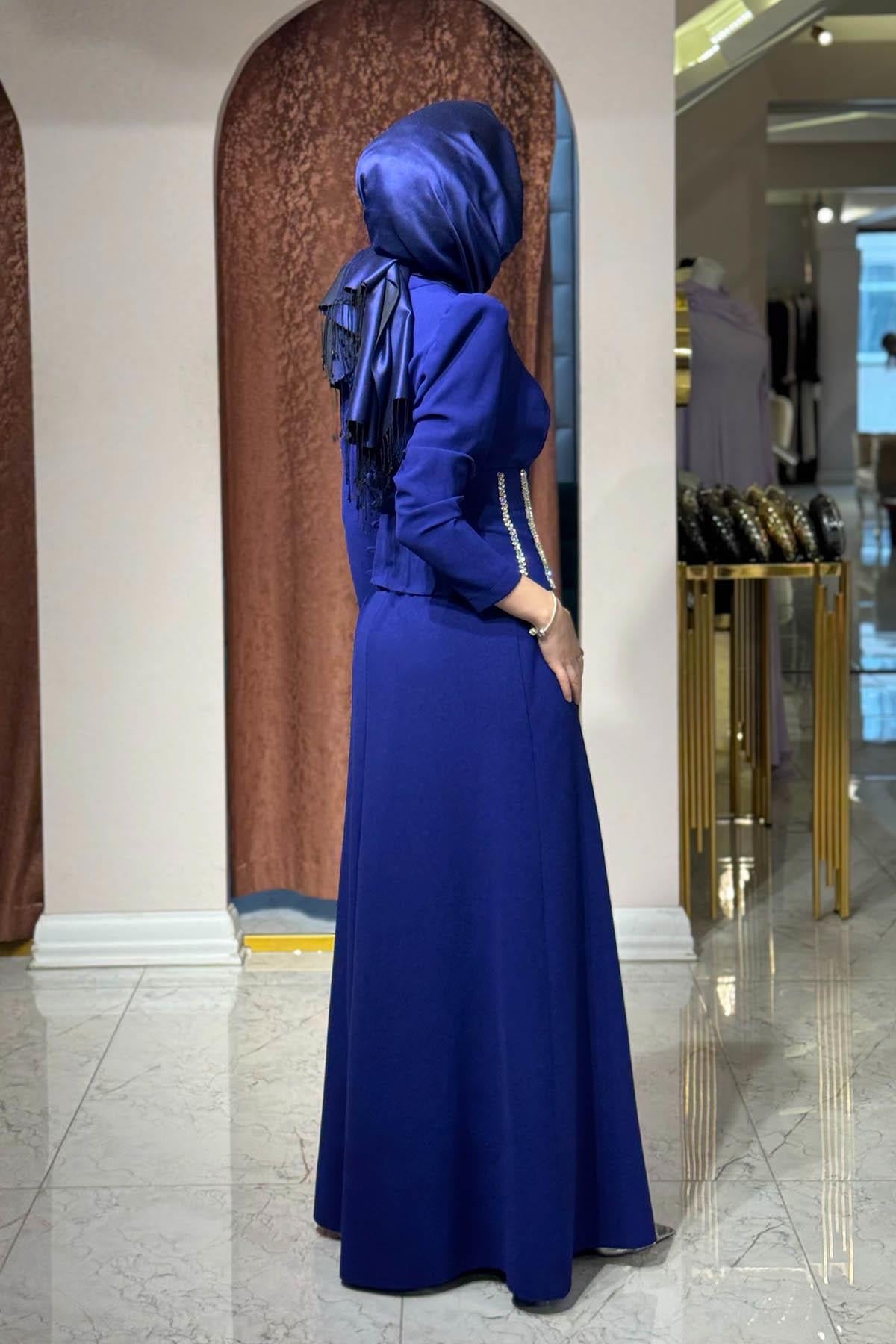 JAMİLA SARAH Velora Abiye SS26-3335 Gece Mavisi