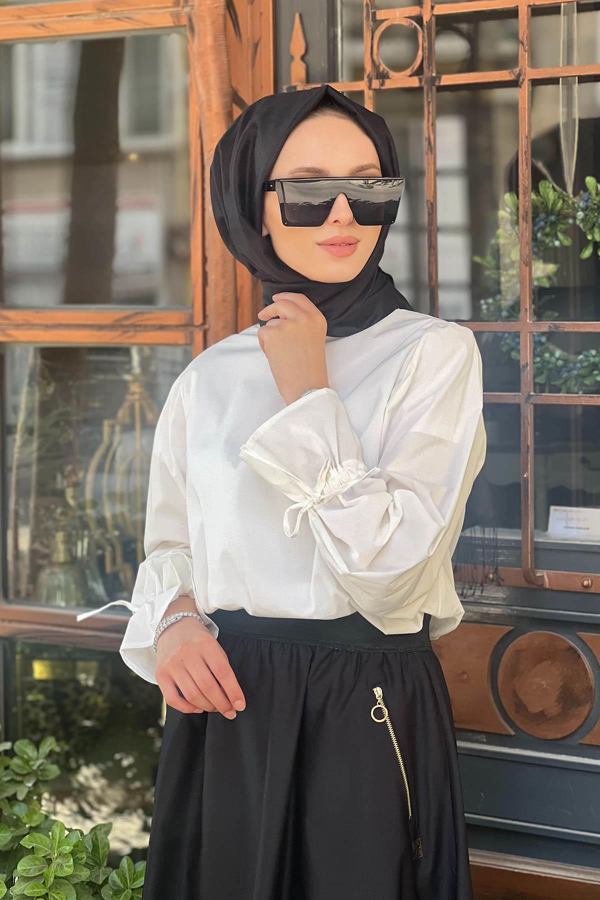 KAYRA Bluz KA-A24-10021 Ekru