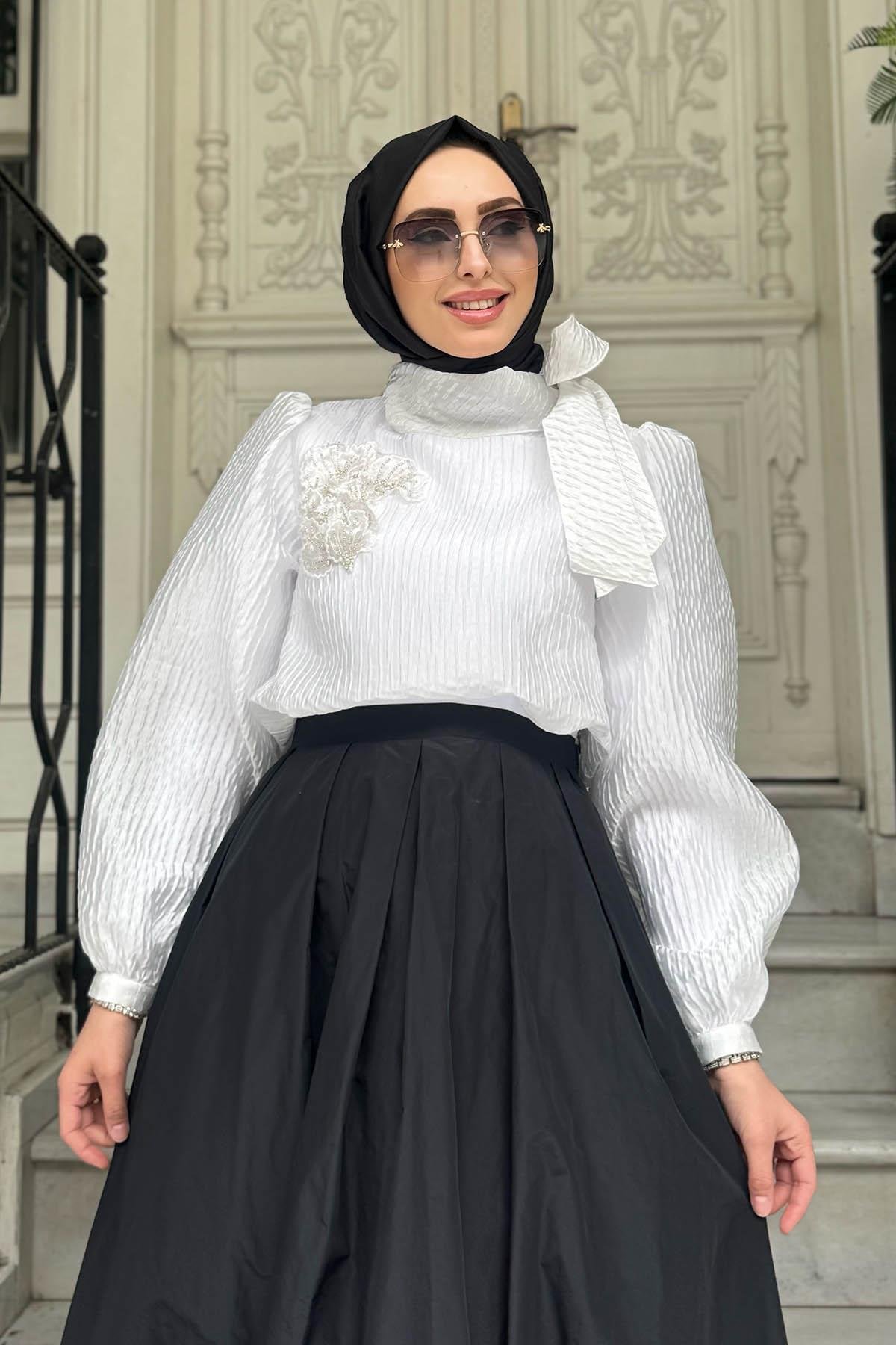 KAYRA Bluz KA-B25-10004 Beyaz