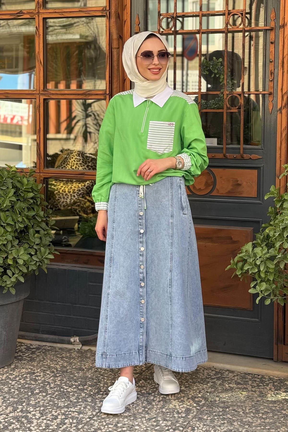 KAYRA Bluz KY-B25-70058 Yeşil