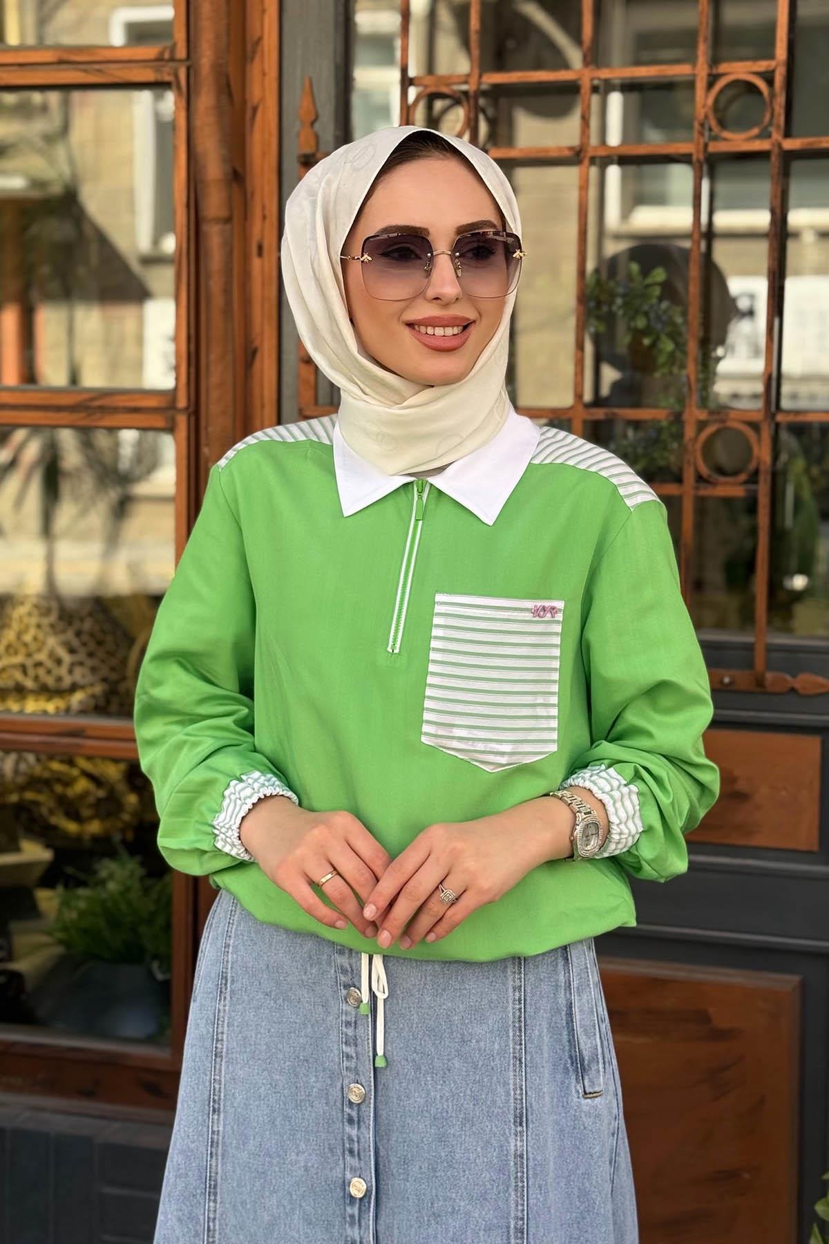 KAYRA Bluz KY-B25-70058 Yeşil