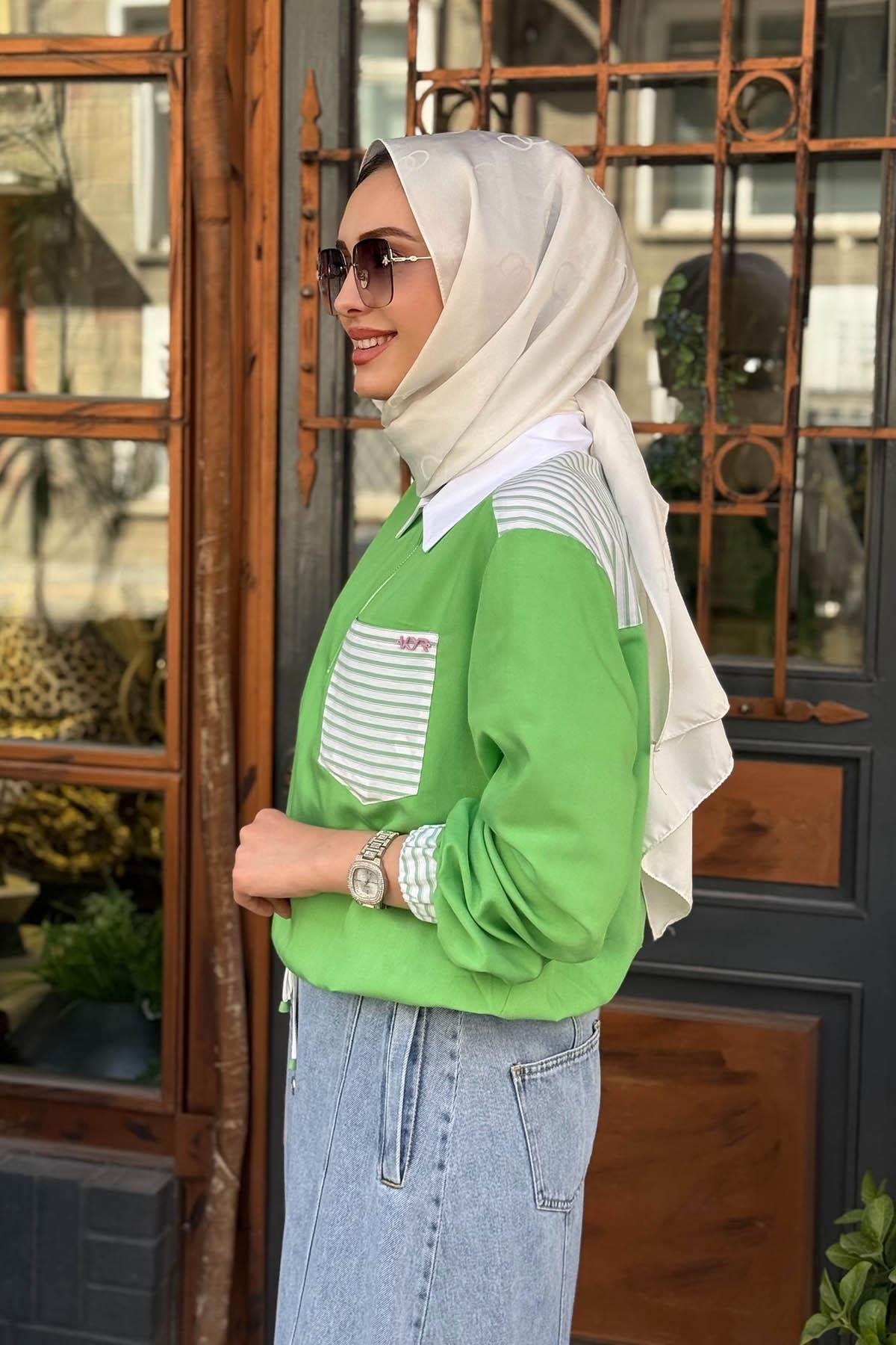 KAYRA Bluz KY-B25-70058 Yeşil