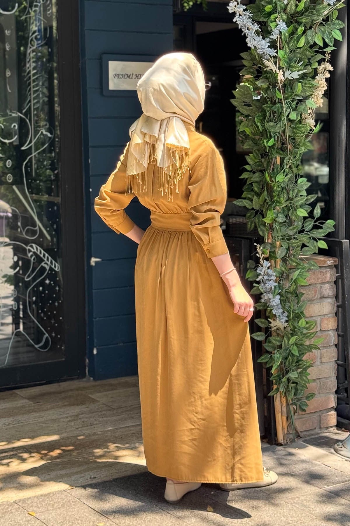 KAYRA Elbise KY-B26-83006 Hardal
