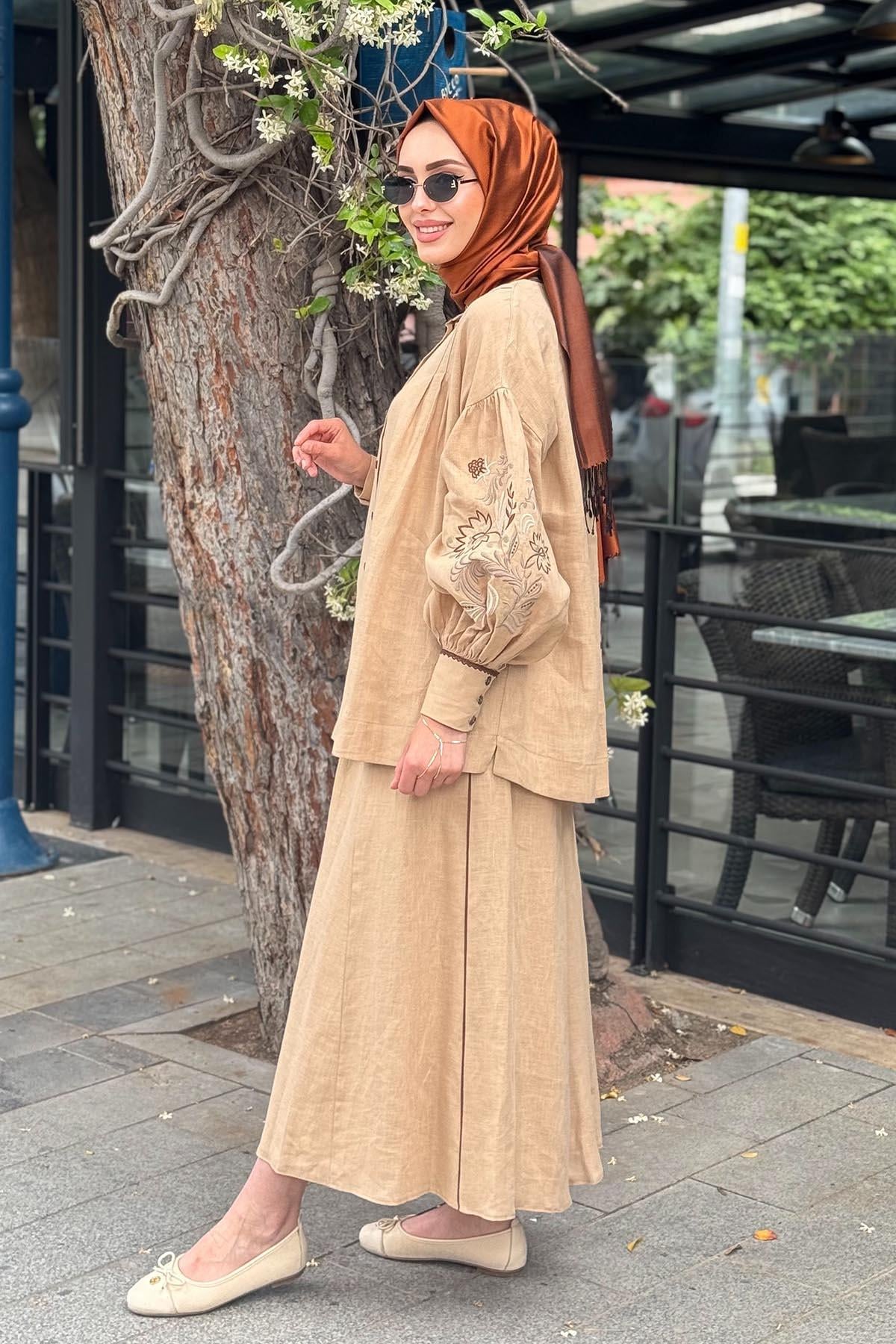 KAYRA Etekli Takım KA-B25-16050 Bej