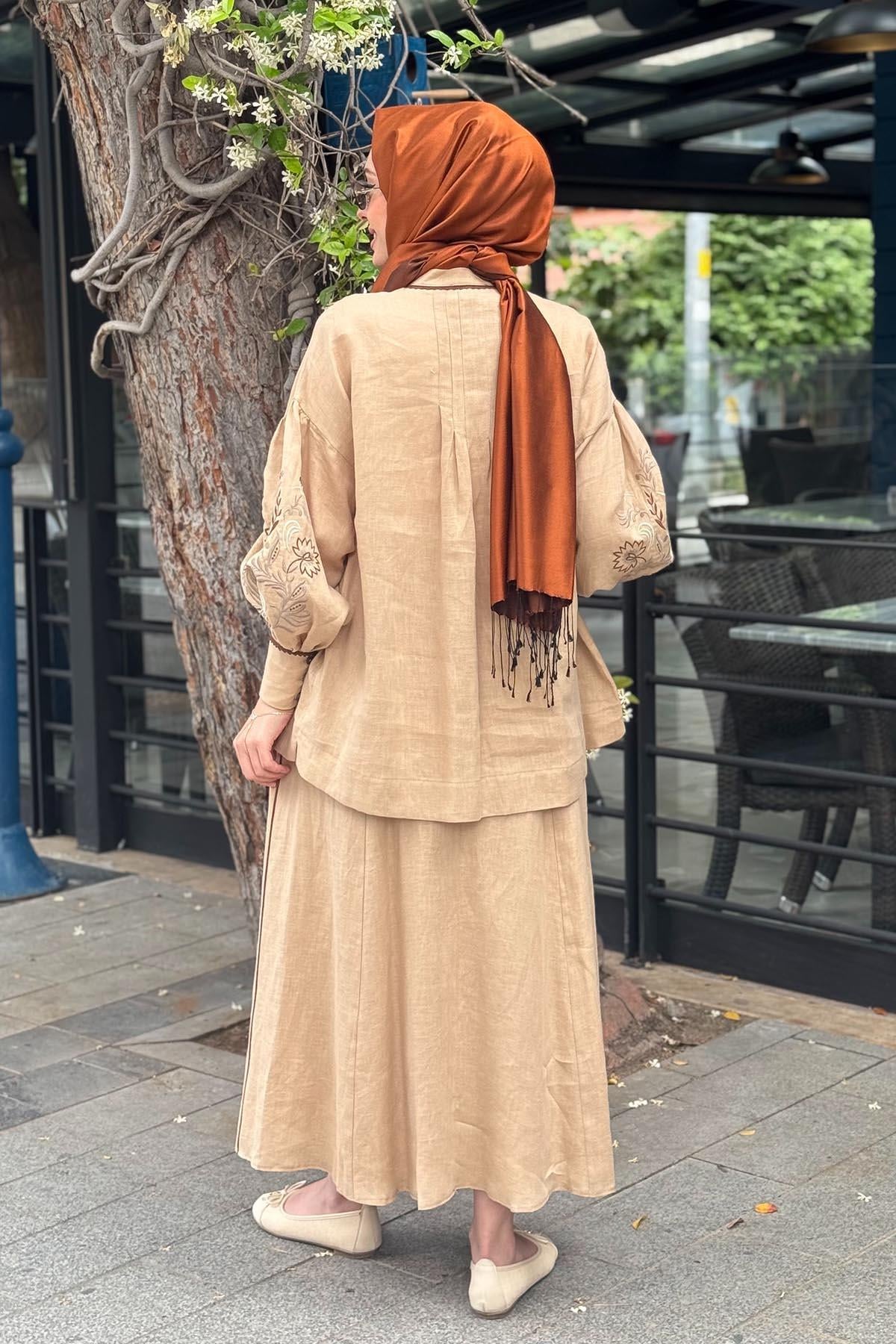 KAYRA Etekli Takım KA-B25-16050 Bej
