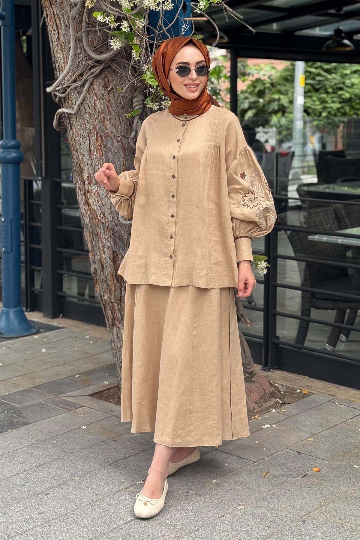 KAYRA Etekli Takım KA-B25-16050 Bej