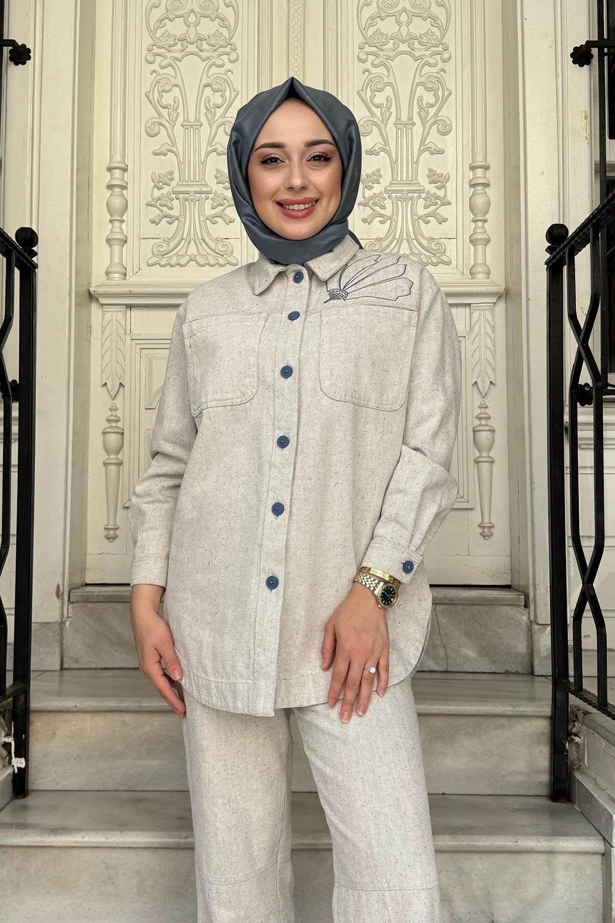 KAYRA Gömlek KA-A25-11009 Gri