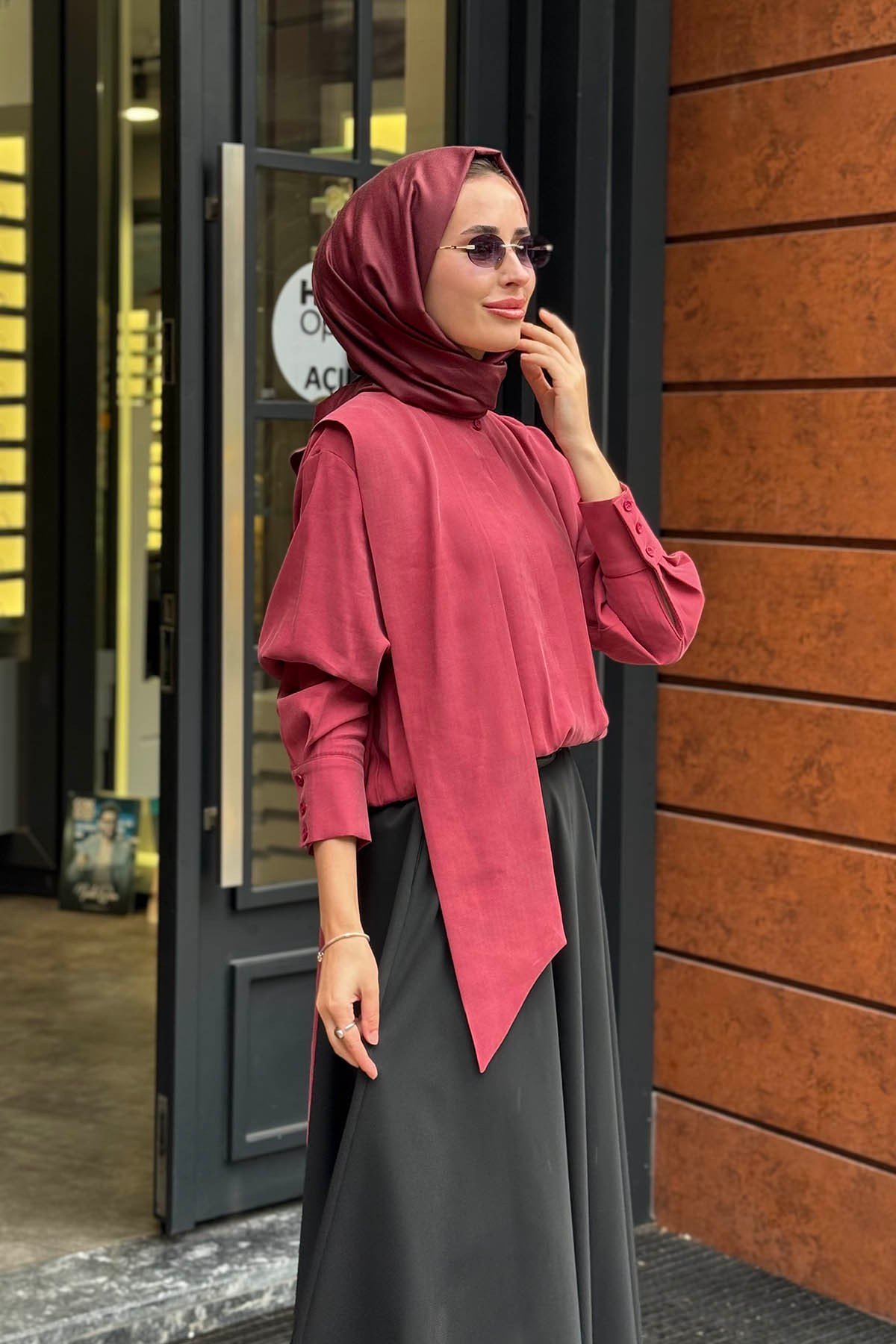 KAYRA Gömlek KA-A26-11013 Kırmızı