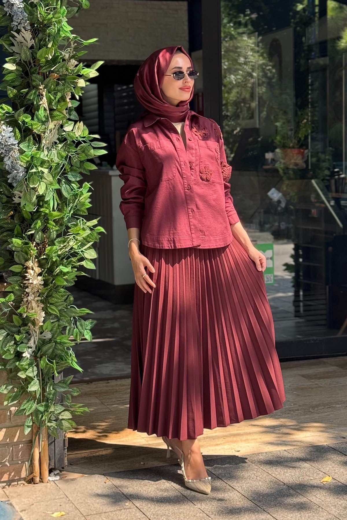 KAYRA Gömlek KA-B26-11026 Bordo