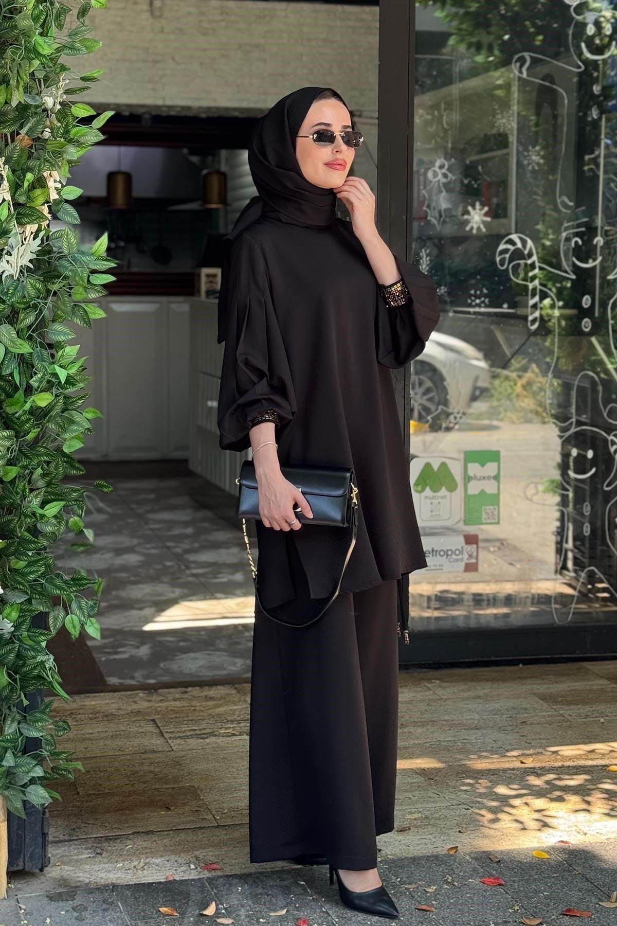 Kayra Pantolonlu Takım KA-B26-16017 Siyah