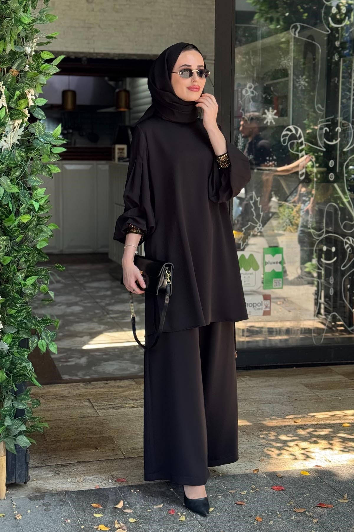 Kayra Pantolonlu Takım KA-B26-16017 Siyah