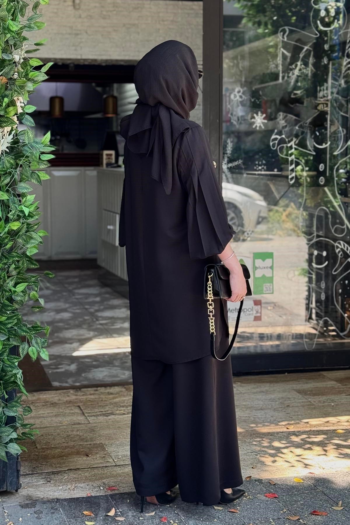 Kayra Pantolonlu Takım KA-B26-16017 Siyah