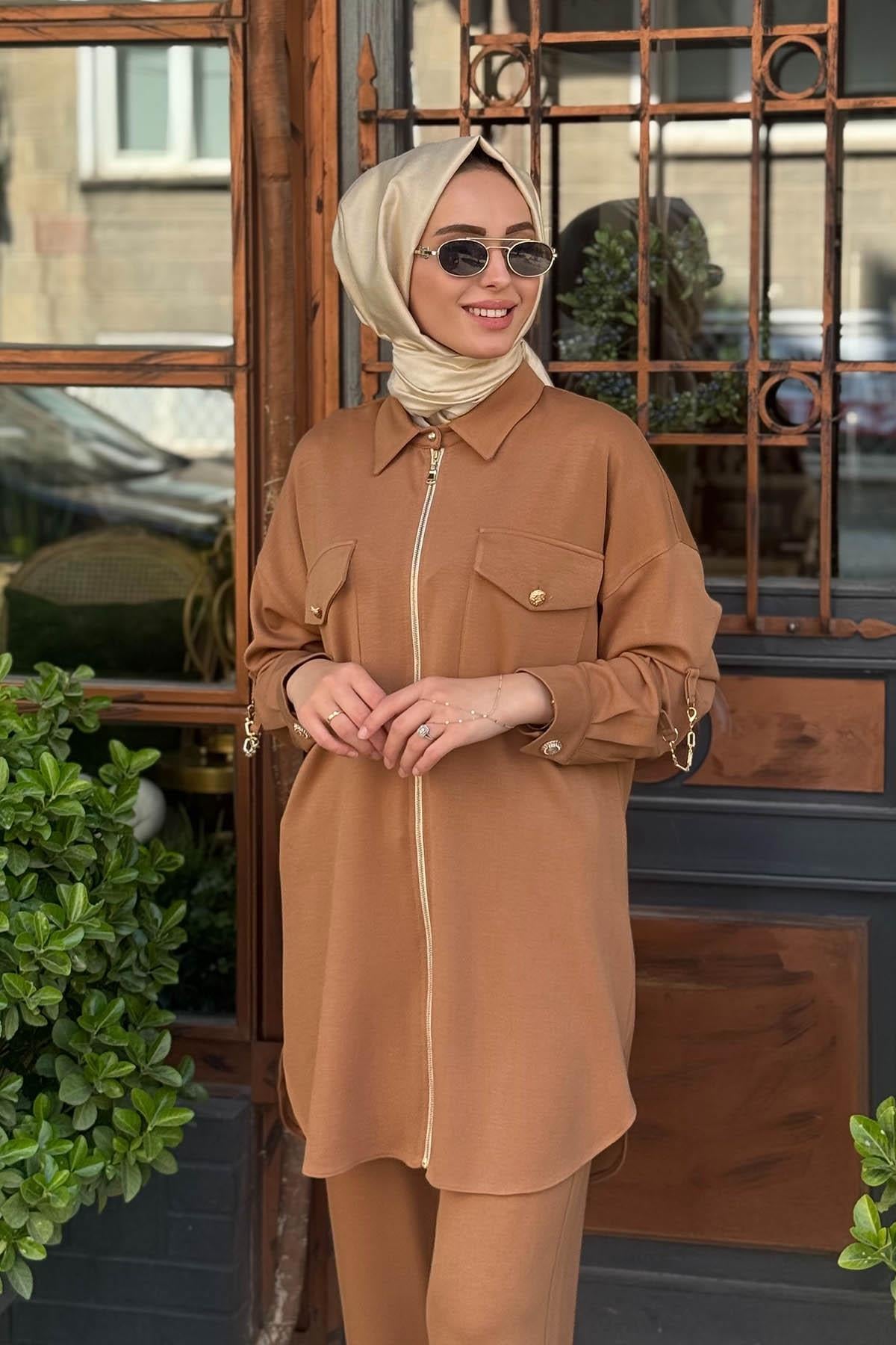 KAYRA Pantolonlu Takım KY-B25-76004 Camel