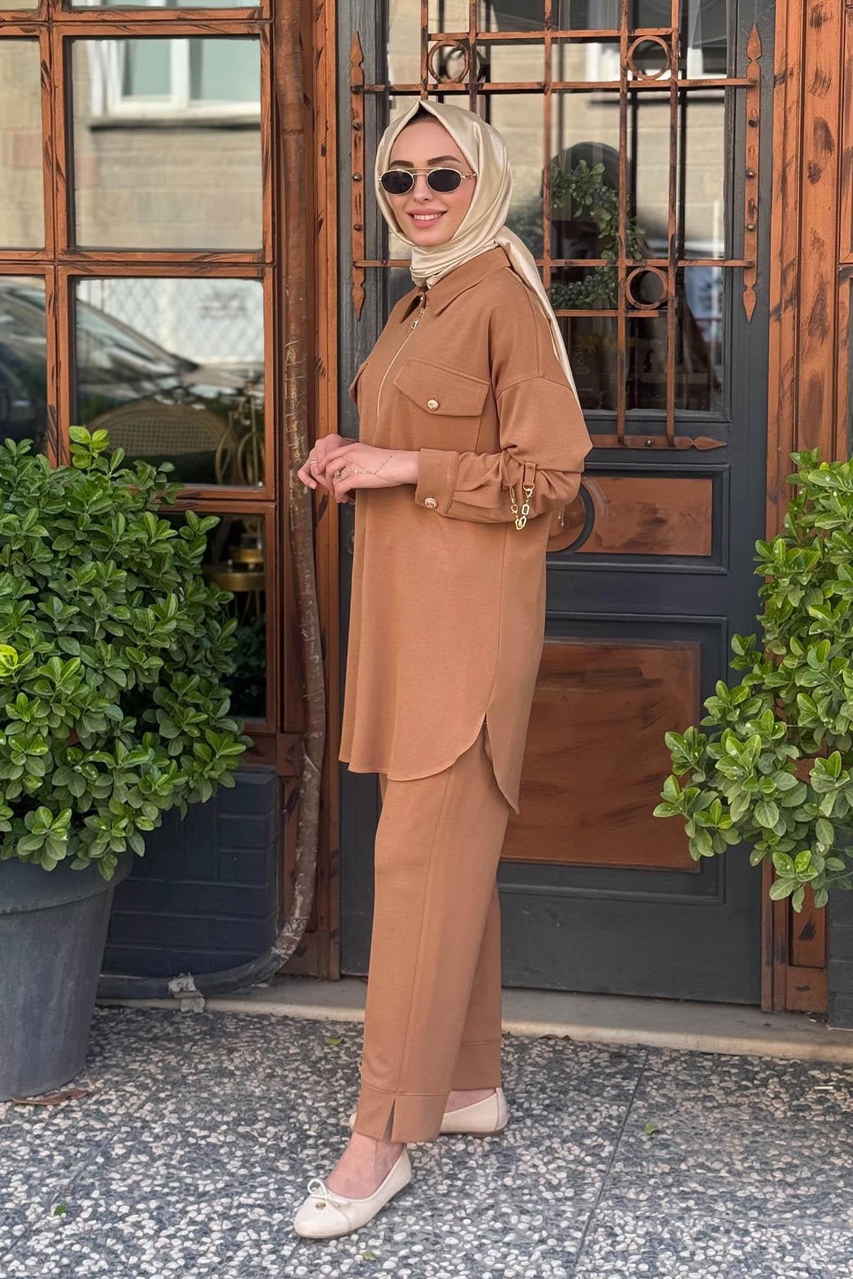 KAYRA Pantolonlu Takım KY-B25-76004 Camel