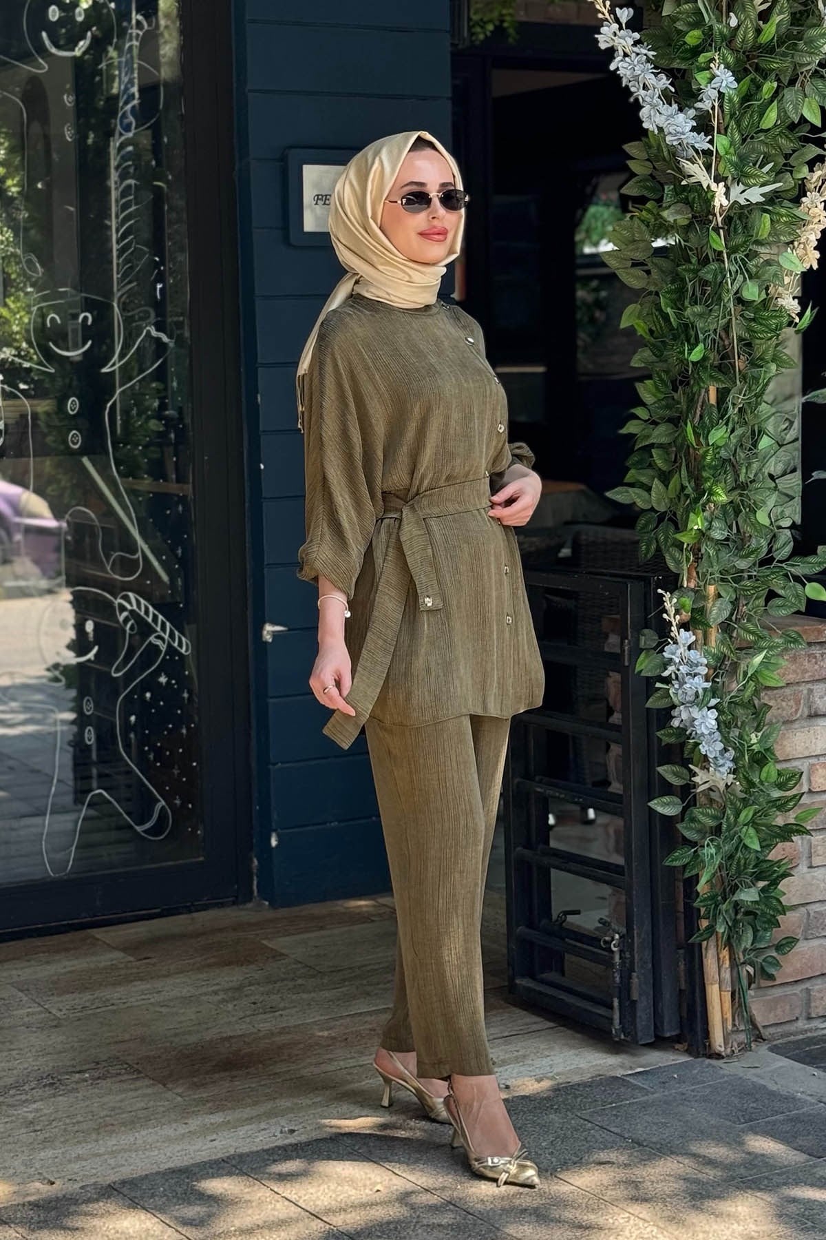 KAYRA Pantolonlu Takım KY-B26-76009 Koyu Haki