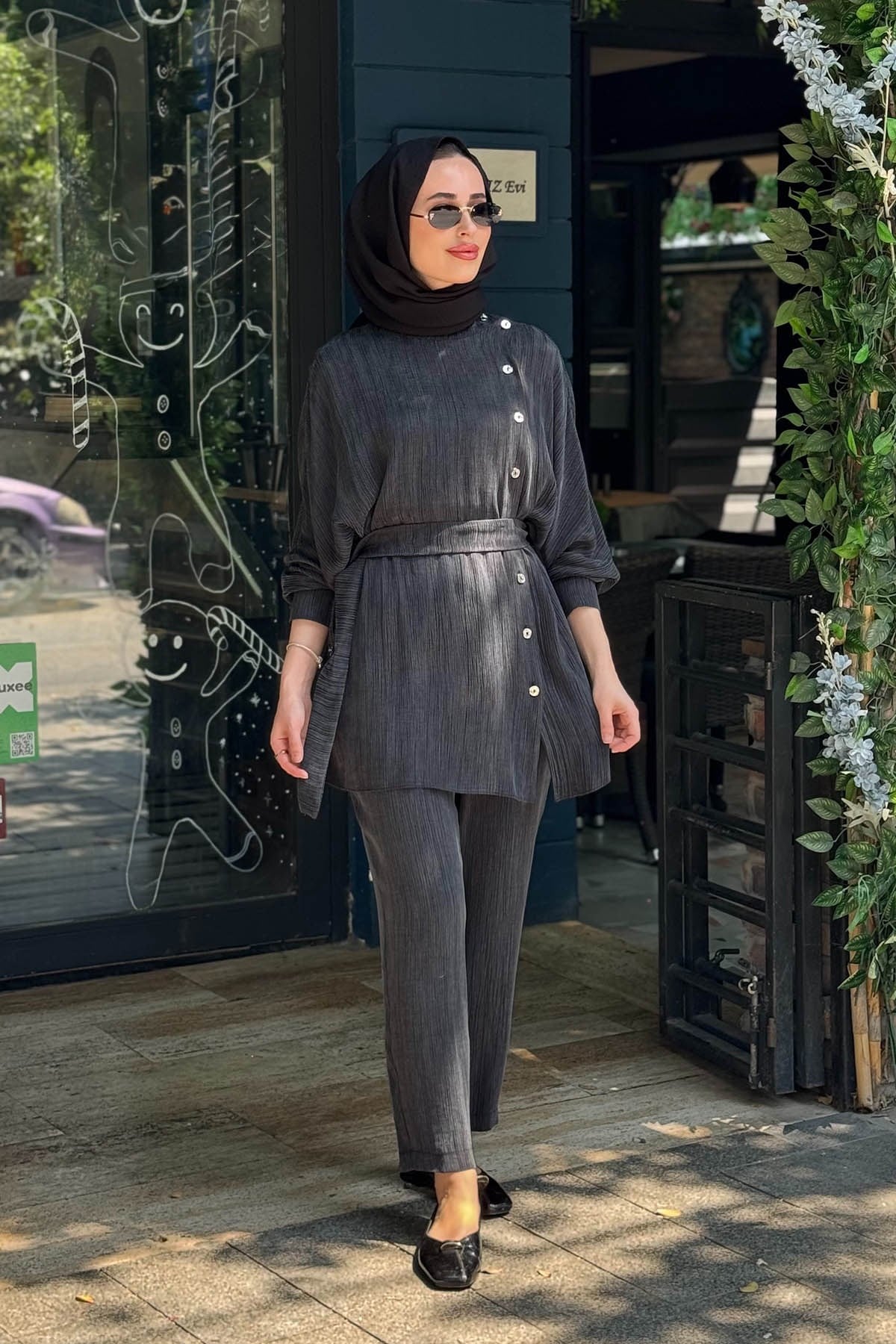 KAYRA Pantolonlu Takım KY-B26-76009 Siyah