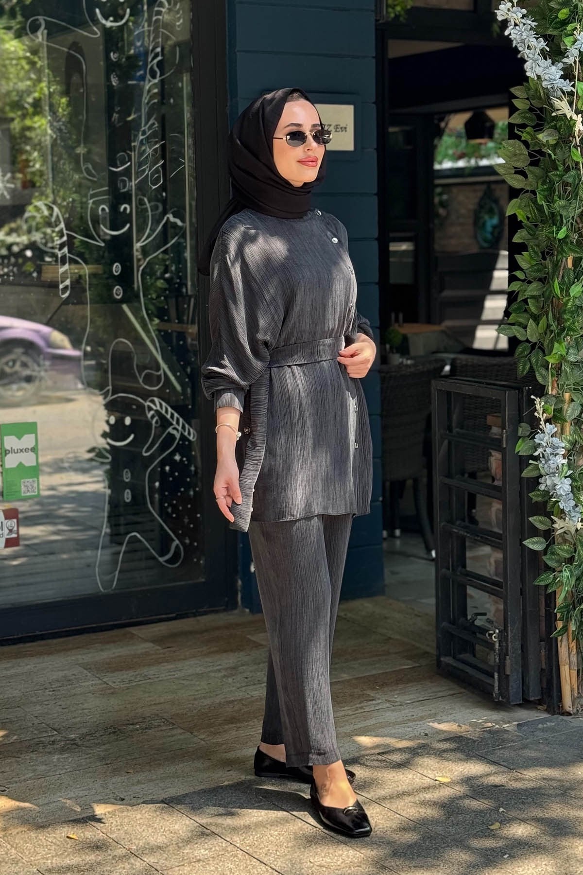 KAYRA Pantolonlu Takım KY-B26-76009 Siyah