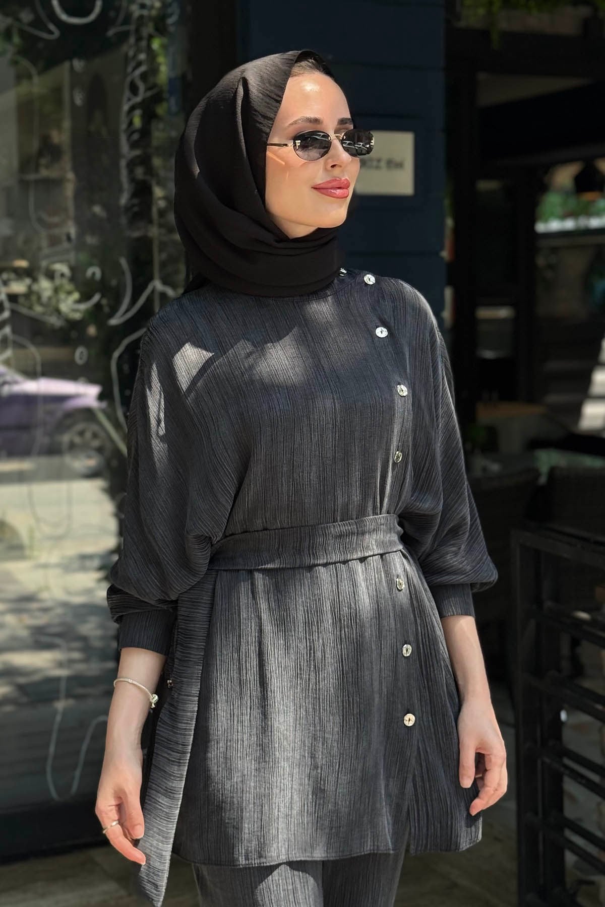 KAYRA Pantolonlu Takım KY-B26-76009 Siyah