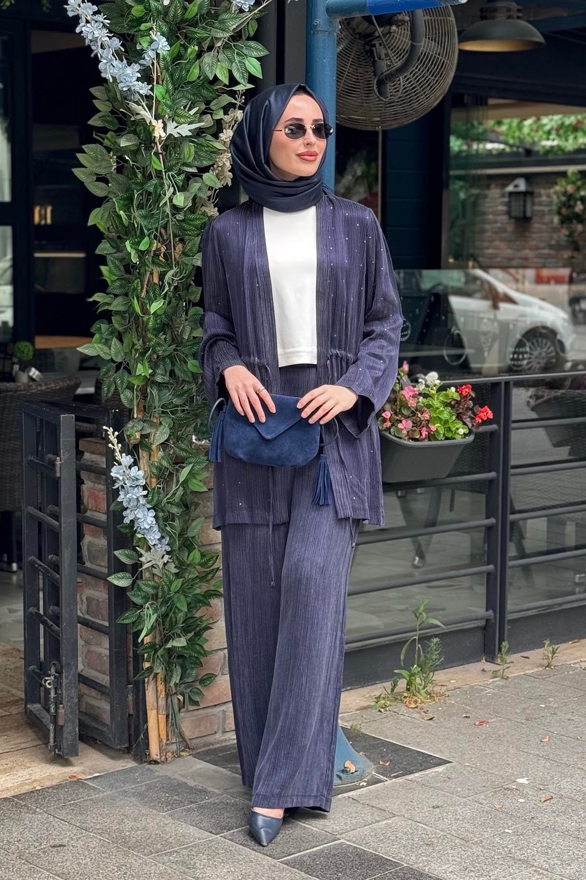 Kayra Pantolonlu Takım KY-B26-76010 KOYU LACİVERT