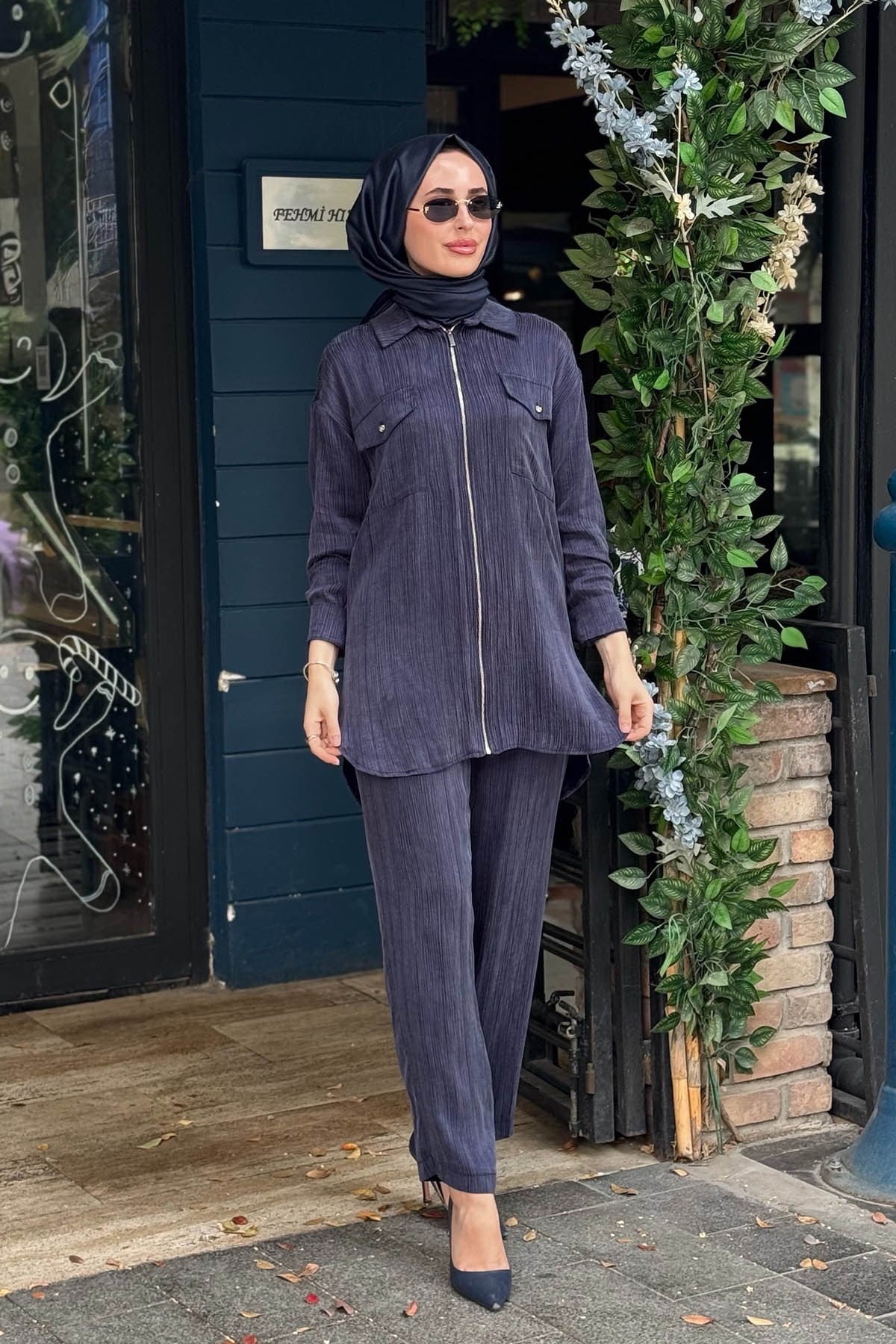 KAYRA Pantolonlu Takım KY-B26-76012 KOYU LACİVERT